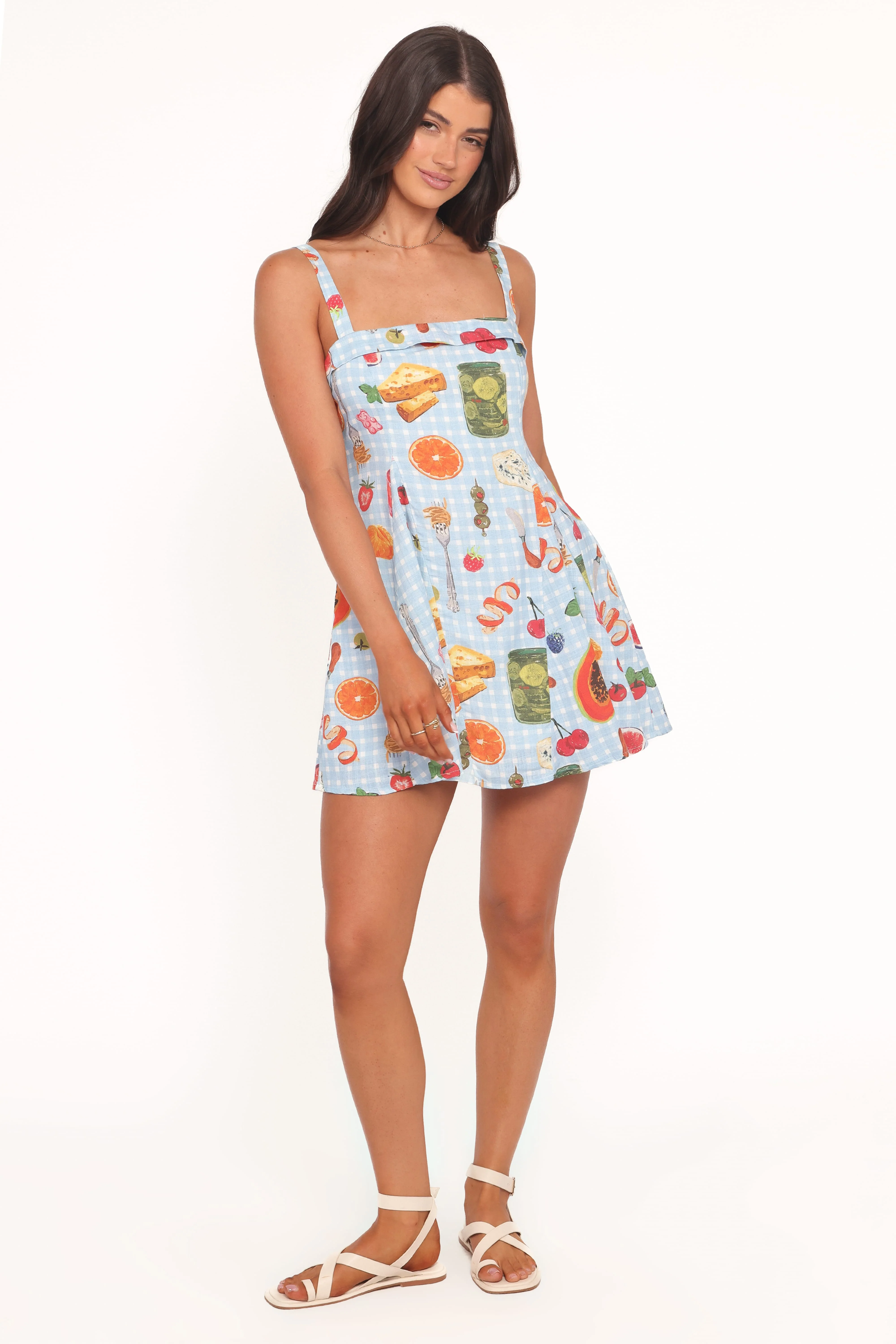 Caitlin Mini Dress - Blue Picnic - Image 5