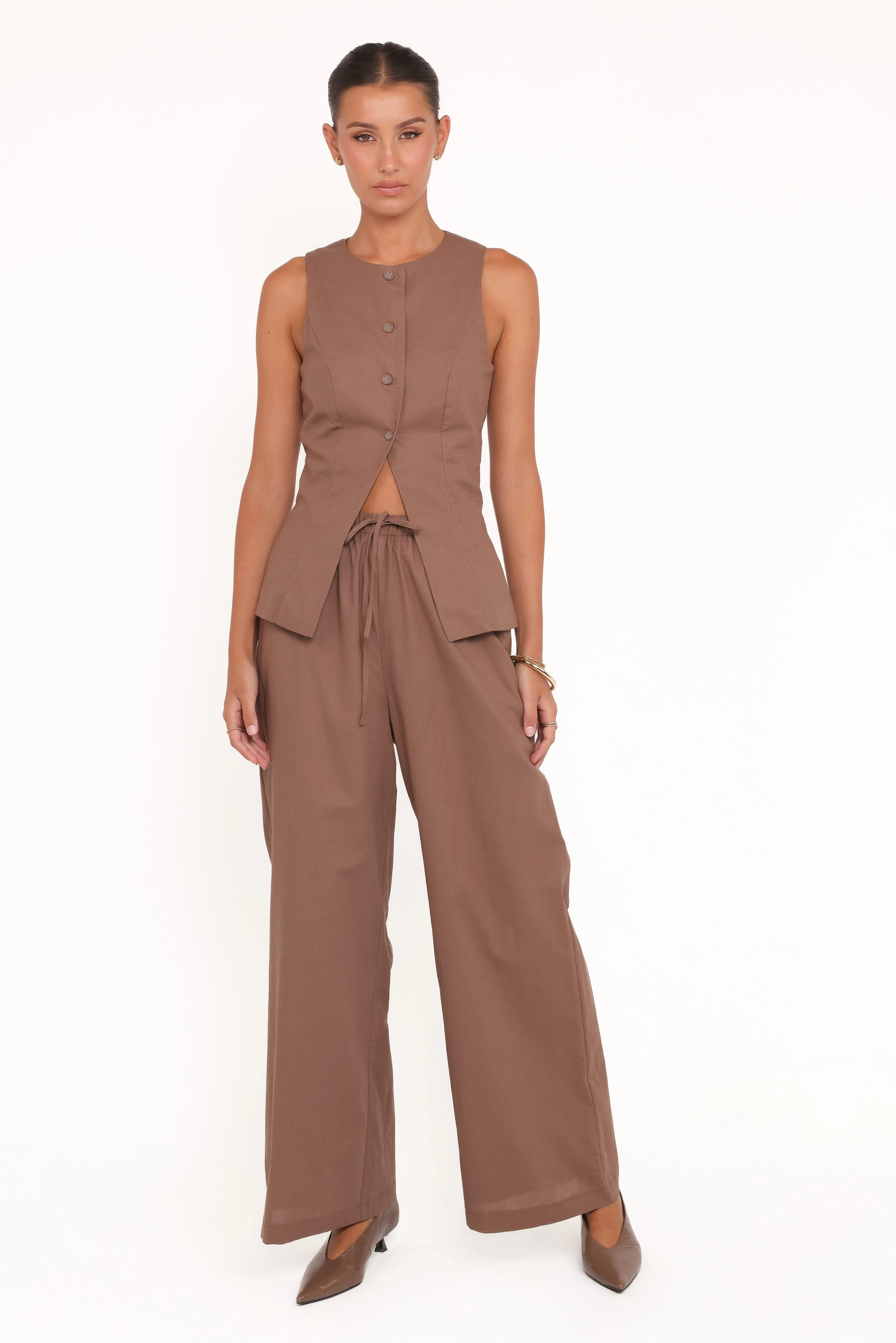 Caitlin Pant Set - Brown - Image 2