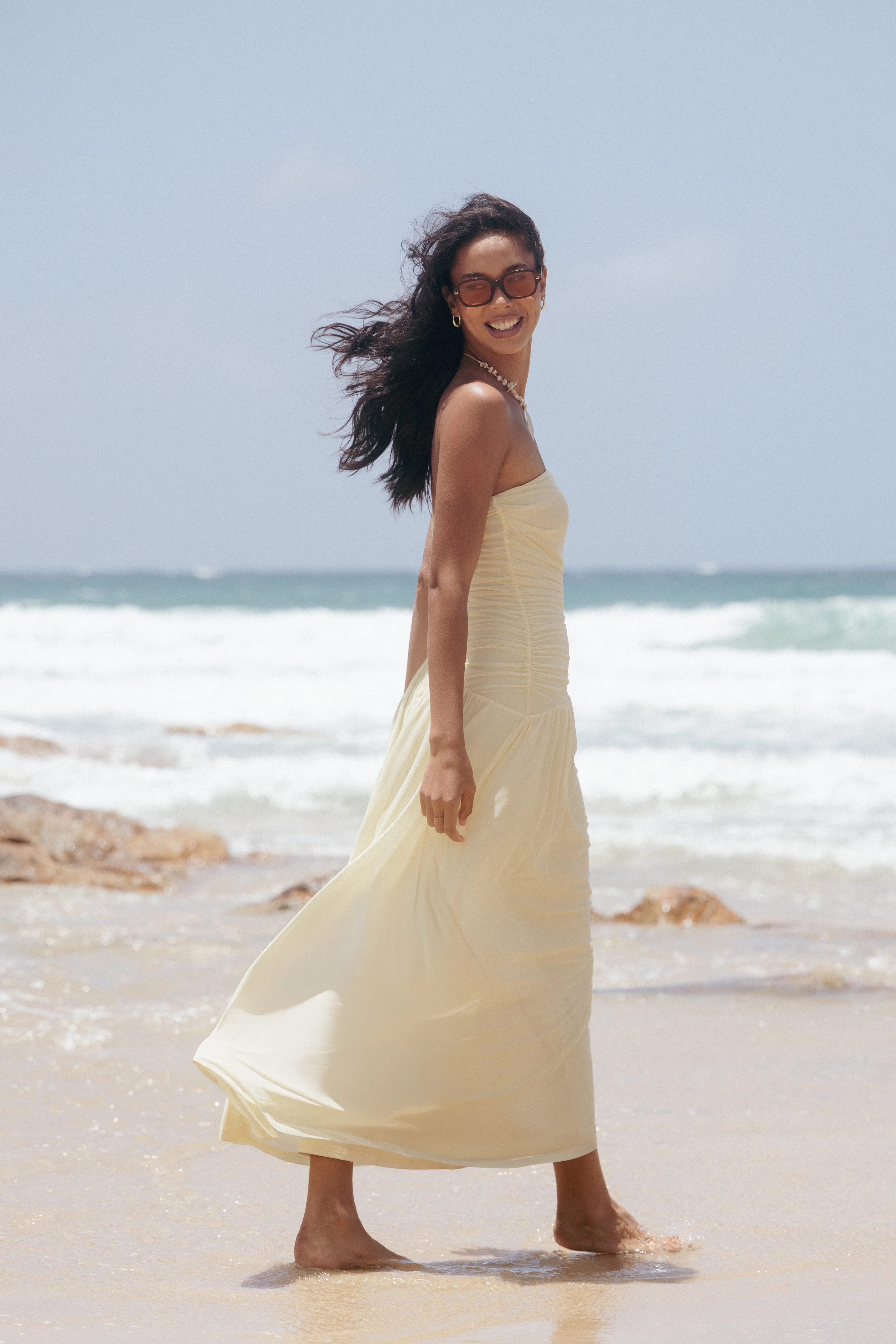 Calypso Maxi Dress - Butter Yellow - Image 8