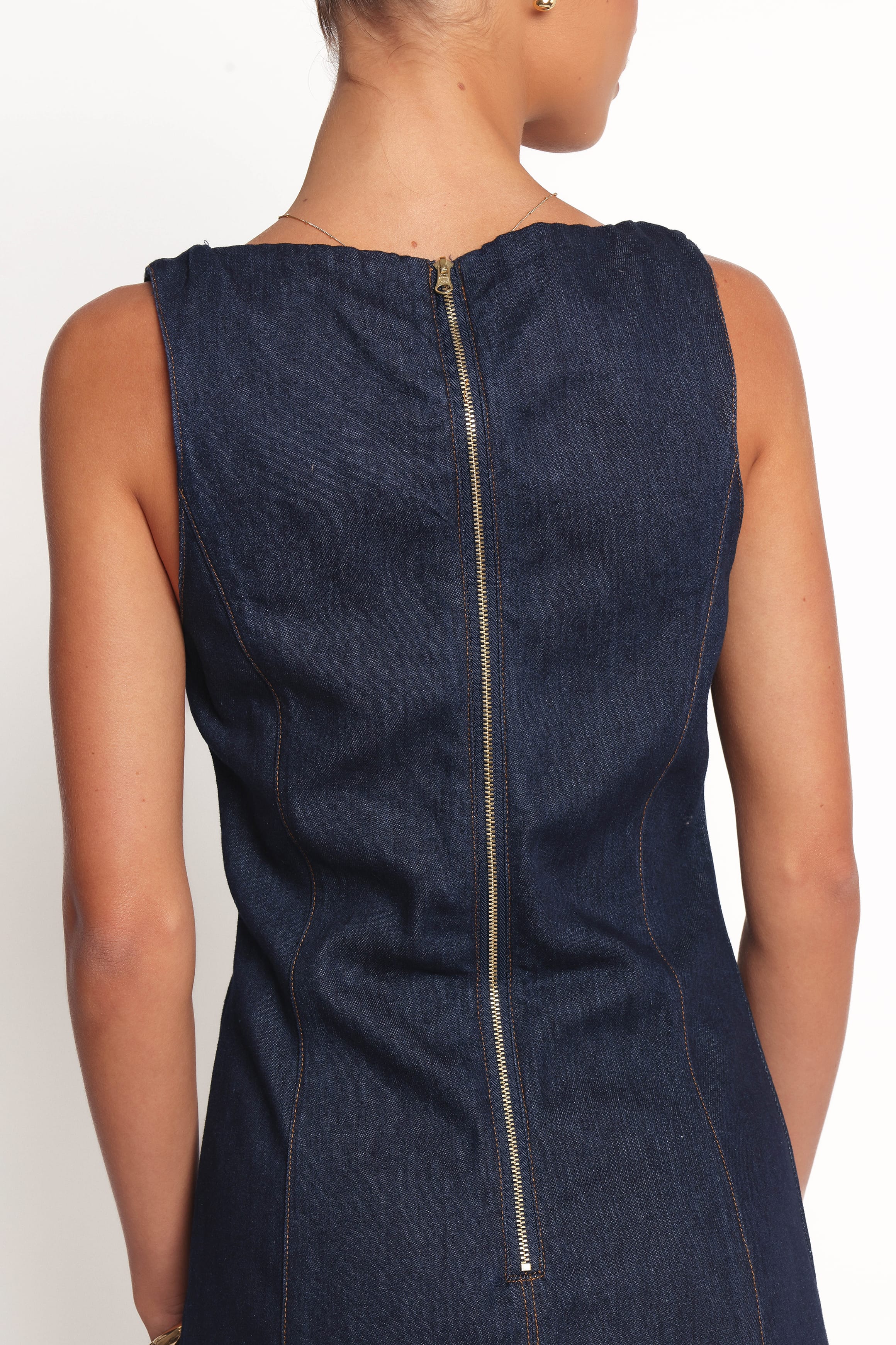 Calyx Mini Dress - Dark Denim - Image 4