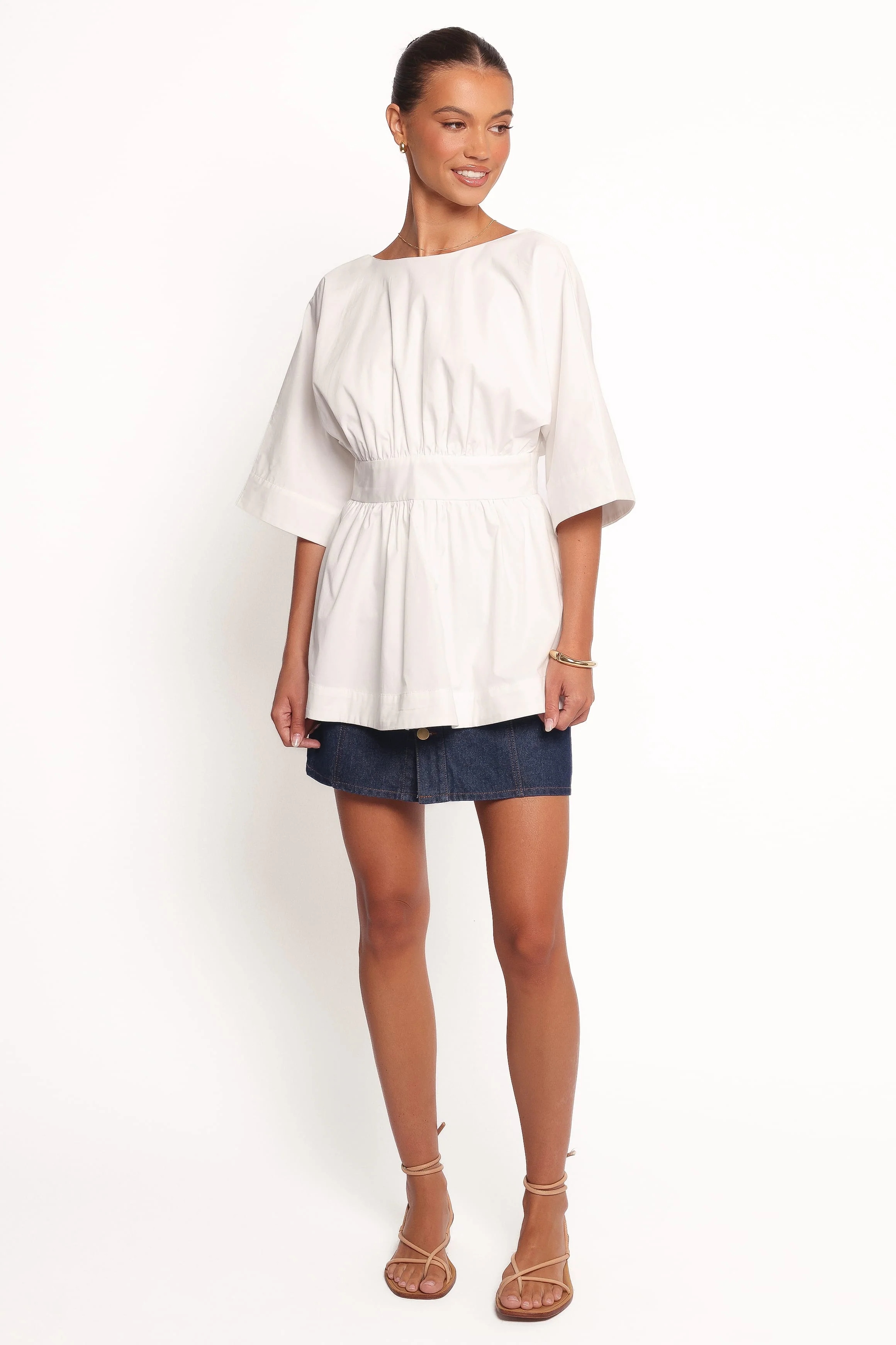 Camila Open Back Top - White - Image 6