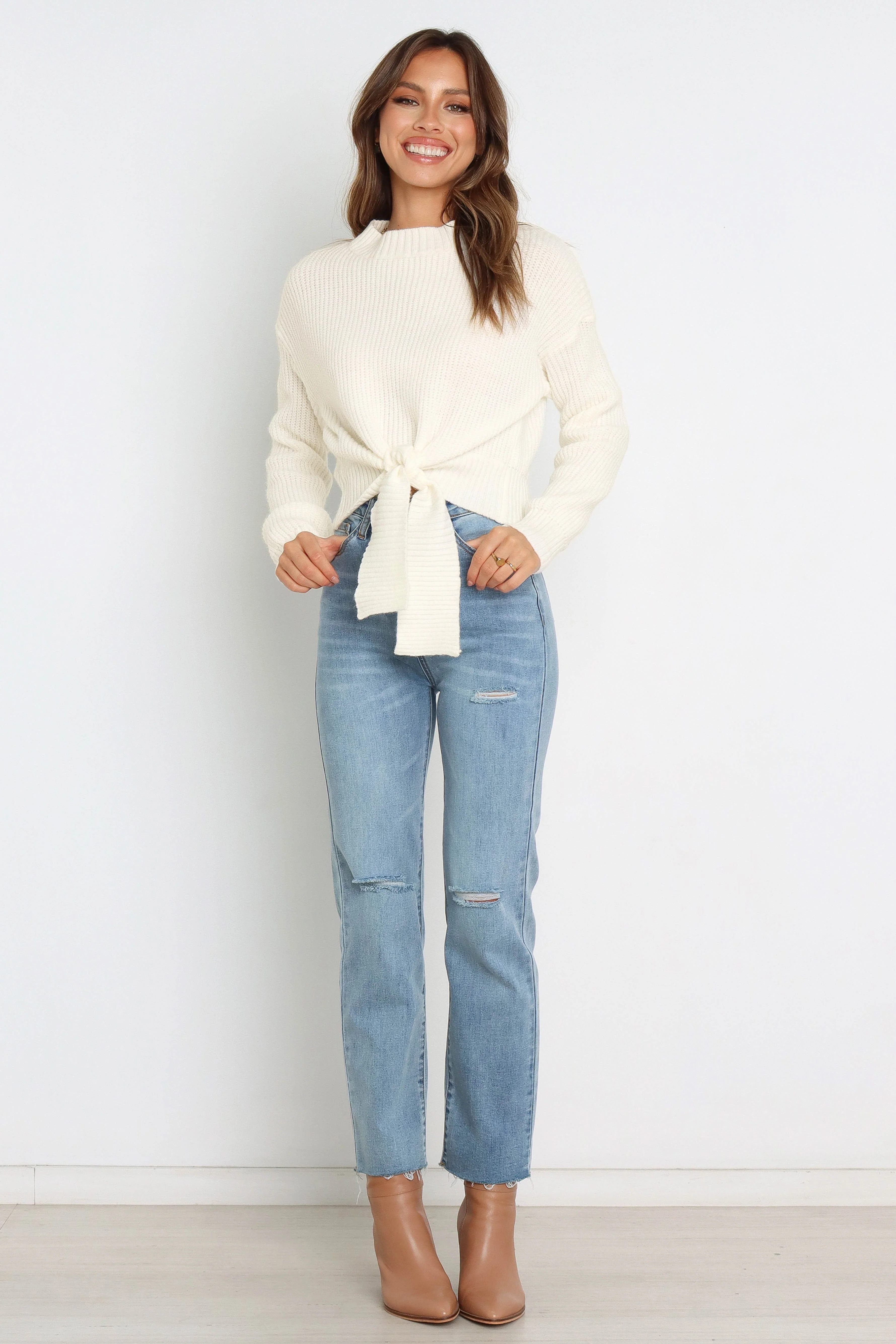 Captivate Knit Sweater - Cream - Image 7