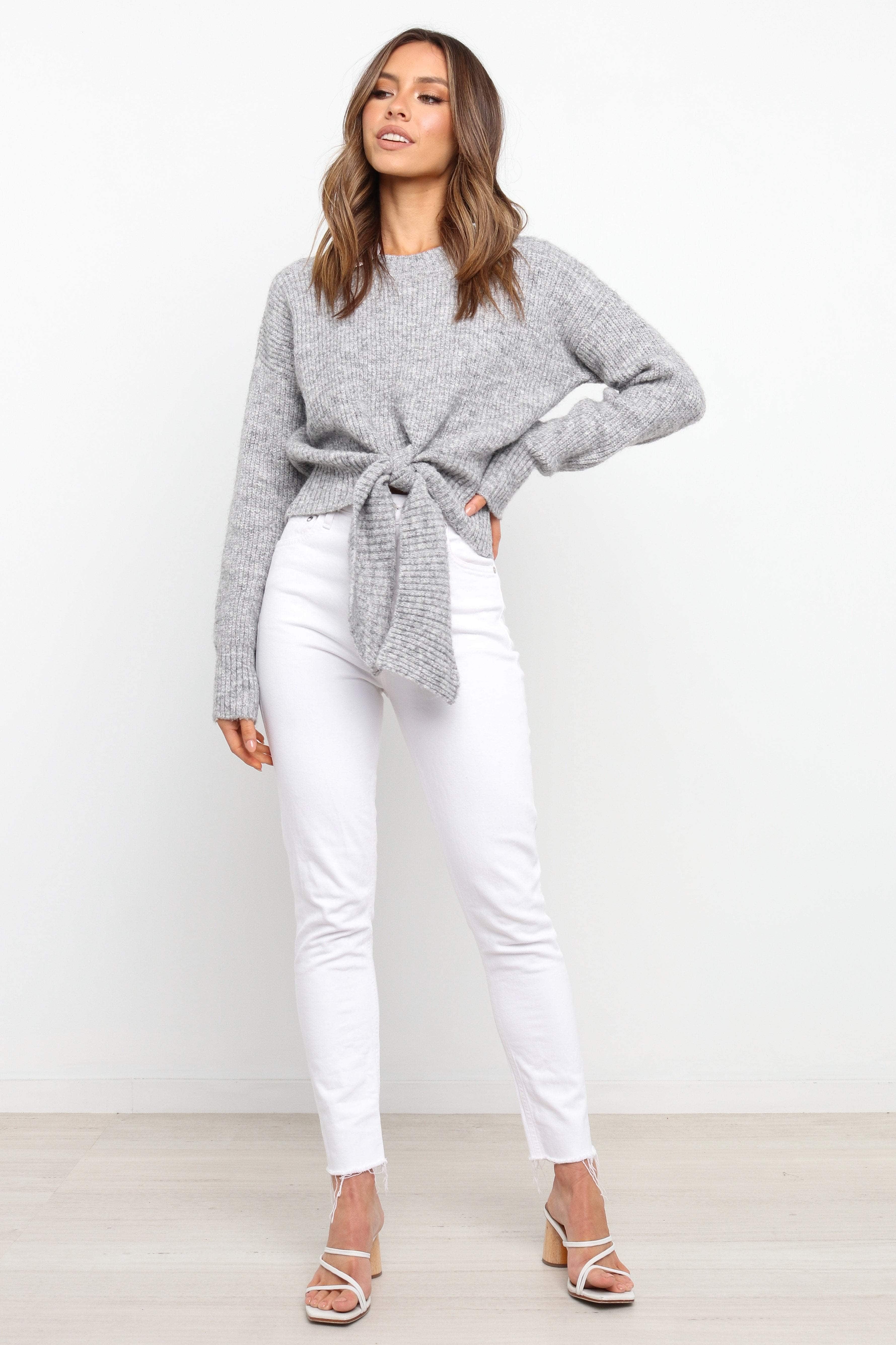 Captivate Knit Sweater - Grey - Image 4