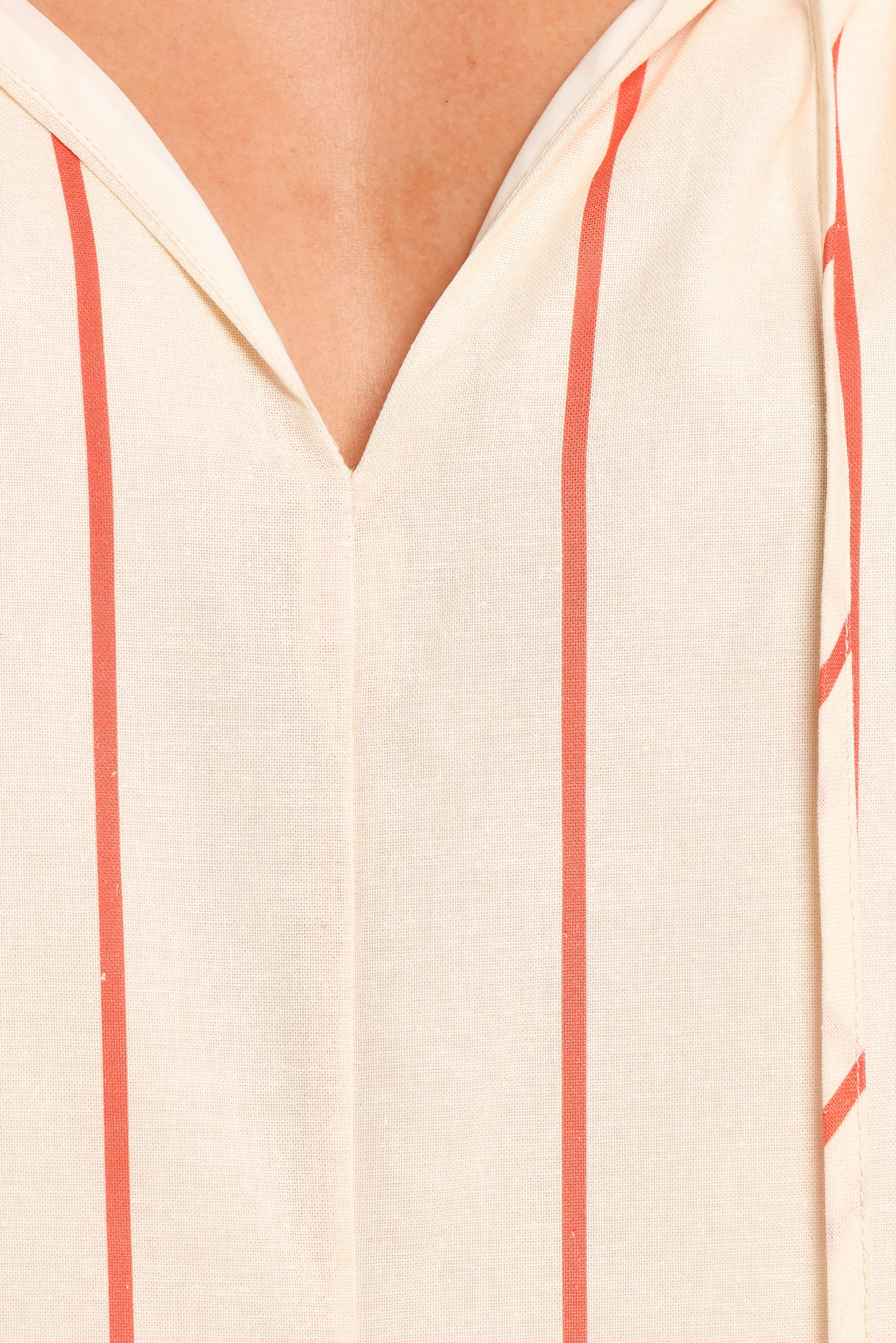 Carina Striped Playsuit - Red Stripe - Image 7