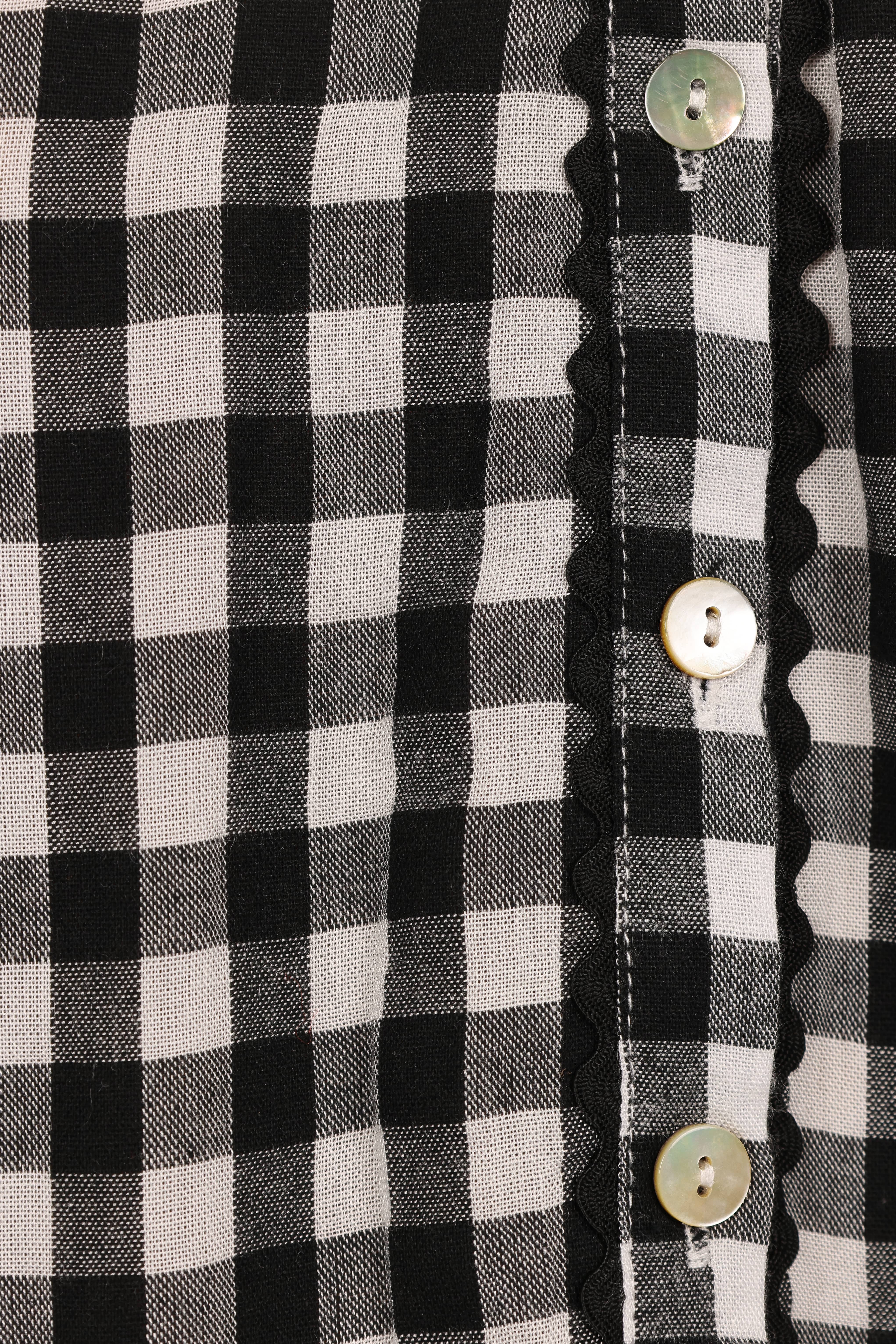 Carolina Mini Dress - Black/White Gingham - Image 7