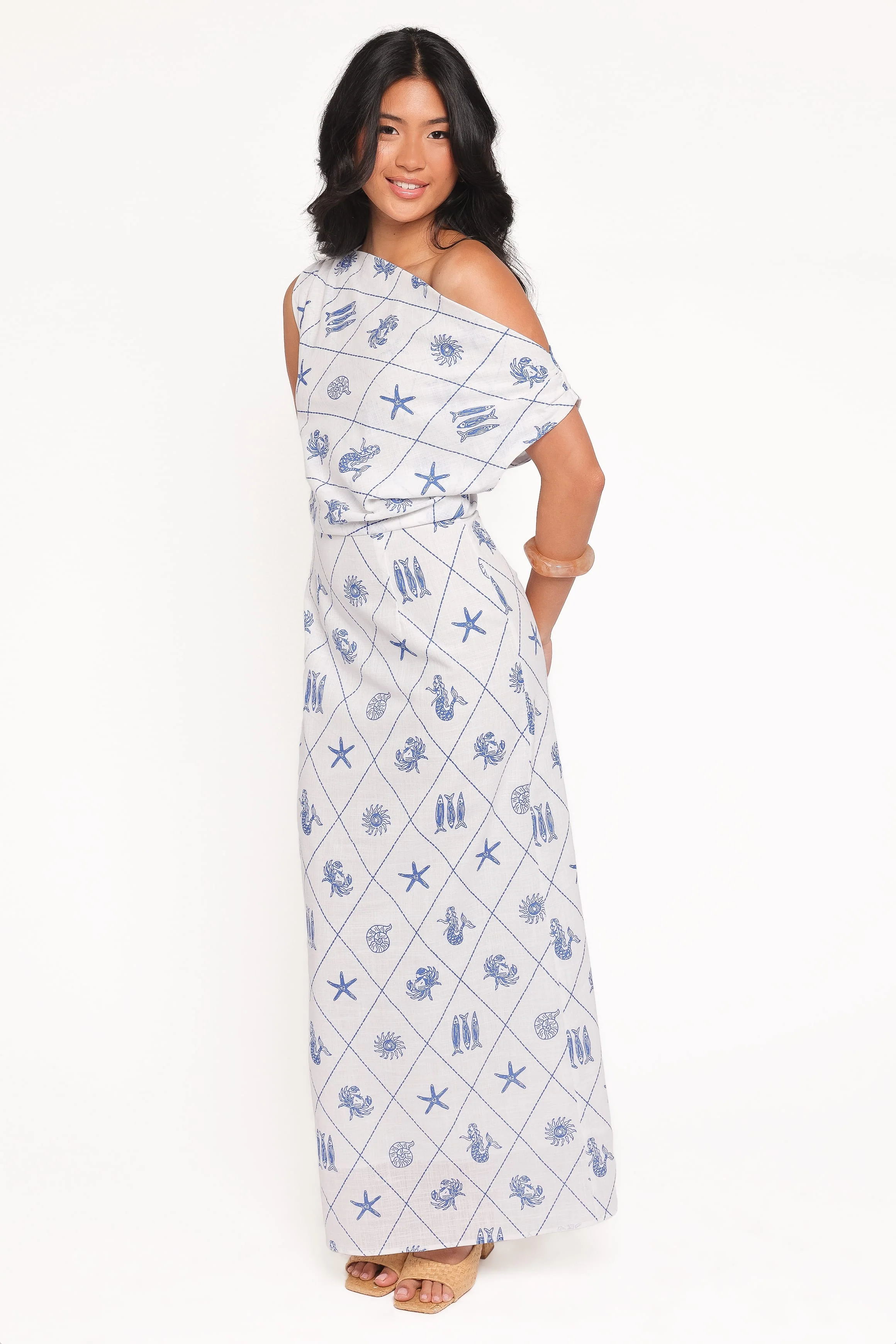 Cassie Midi Dress - Seashell Print - Image 5