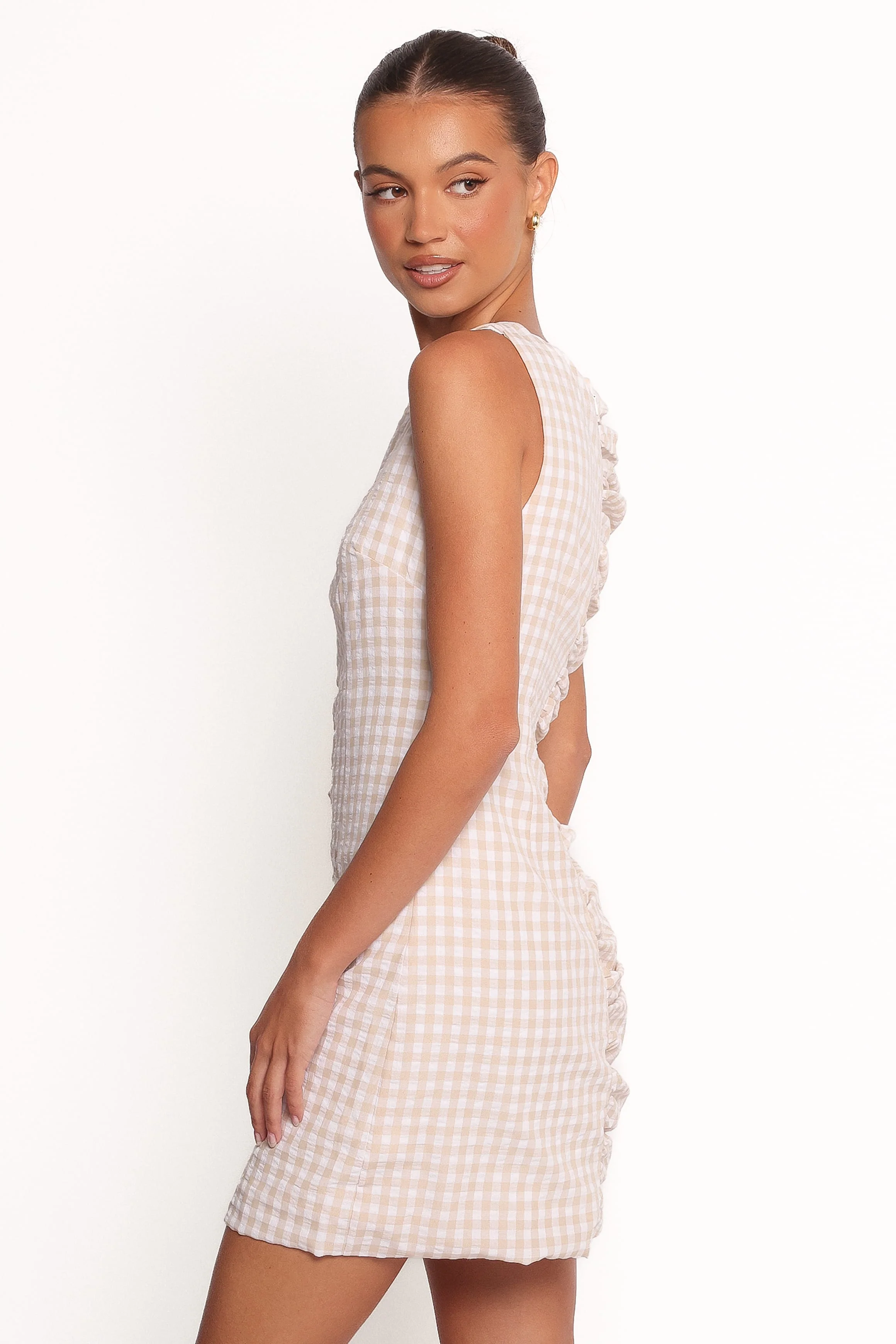 Catania Mini Dress - Beige - Image 4