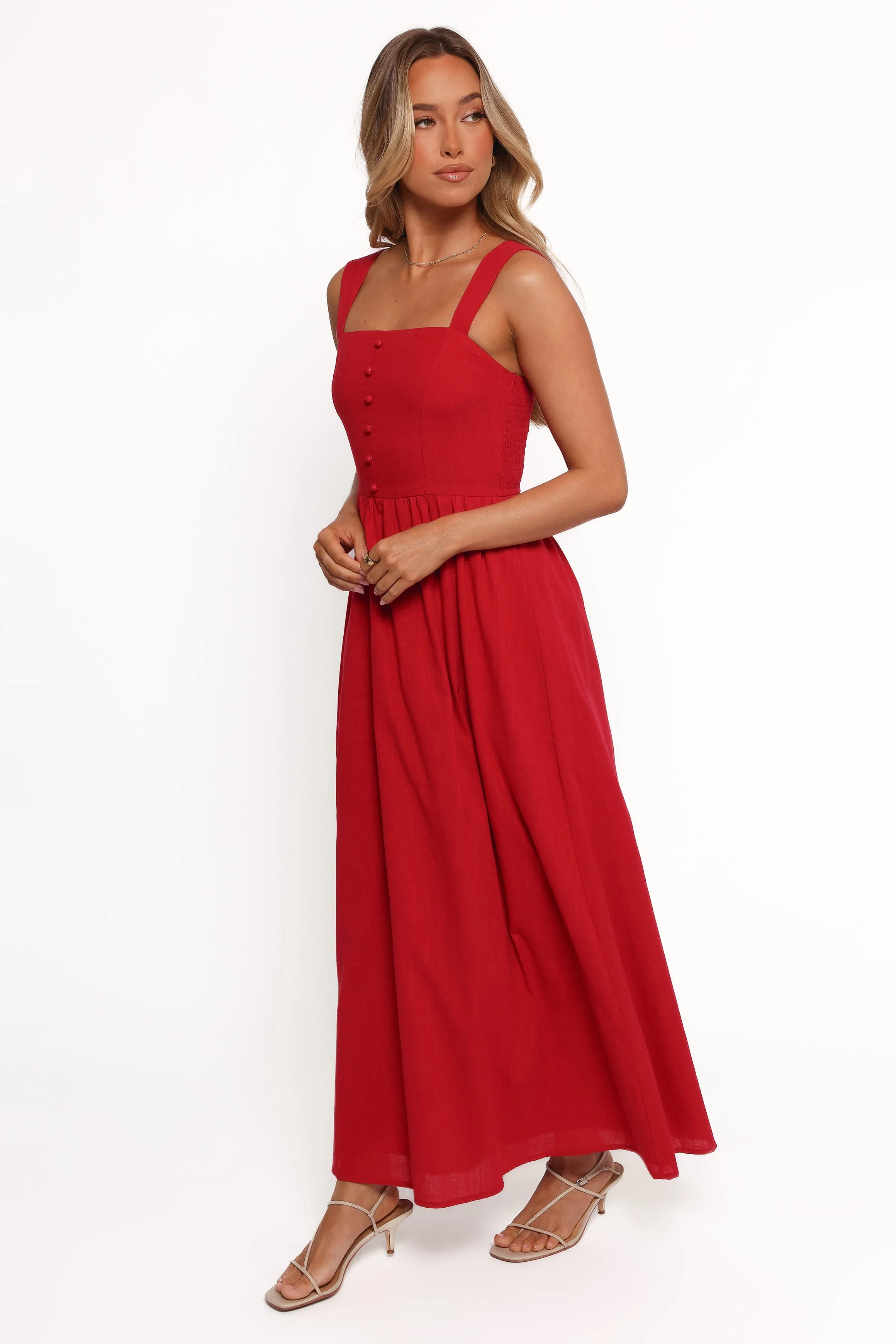 Caty Maxi Dress - Red - Image 2