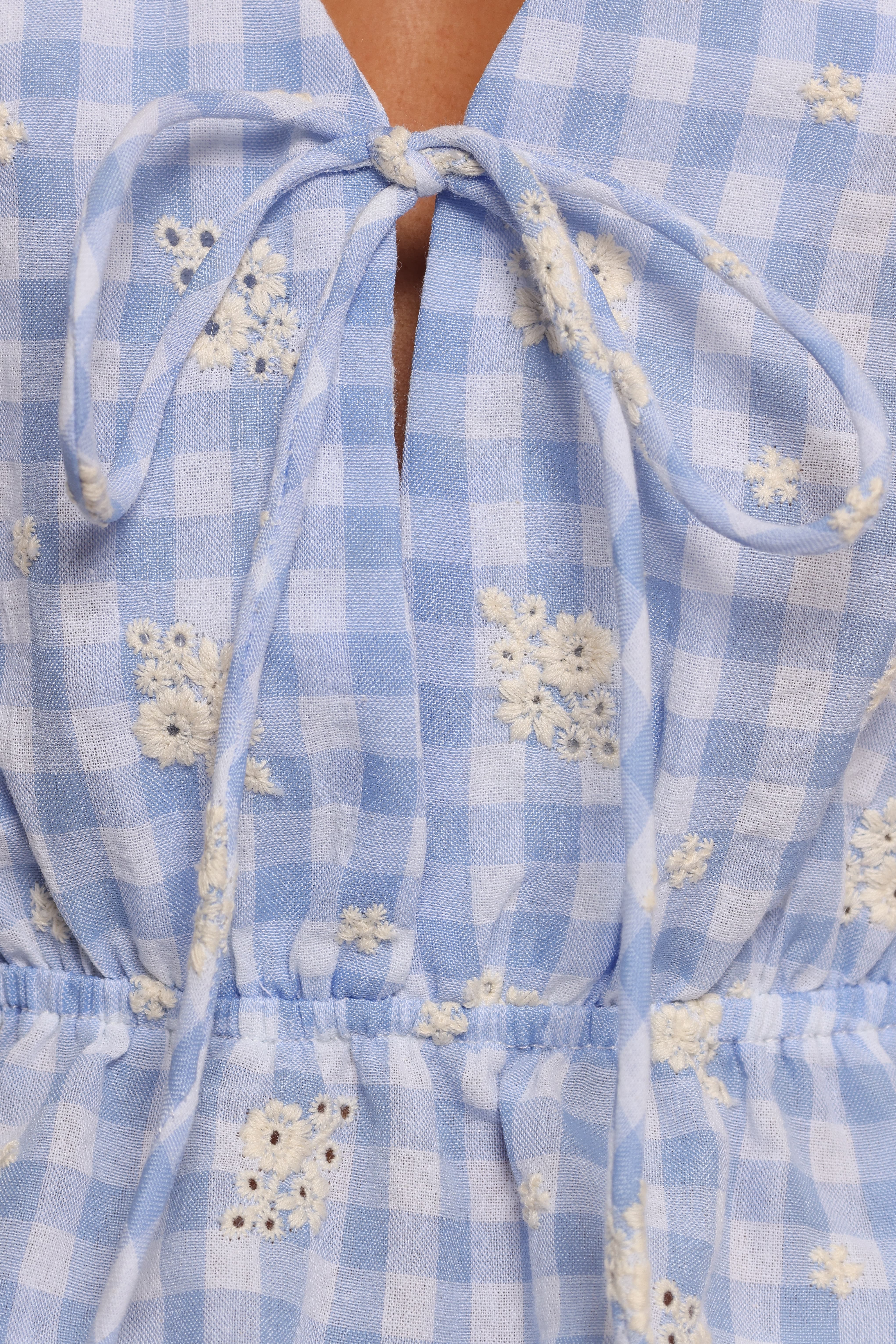 Cecelia Top - Blue Gingham - Image 8
