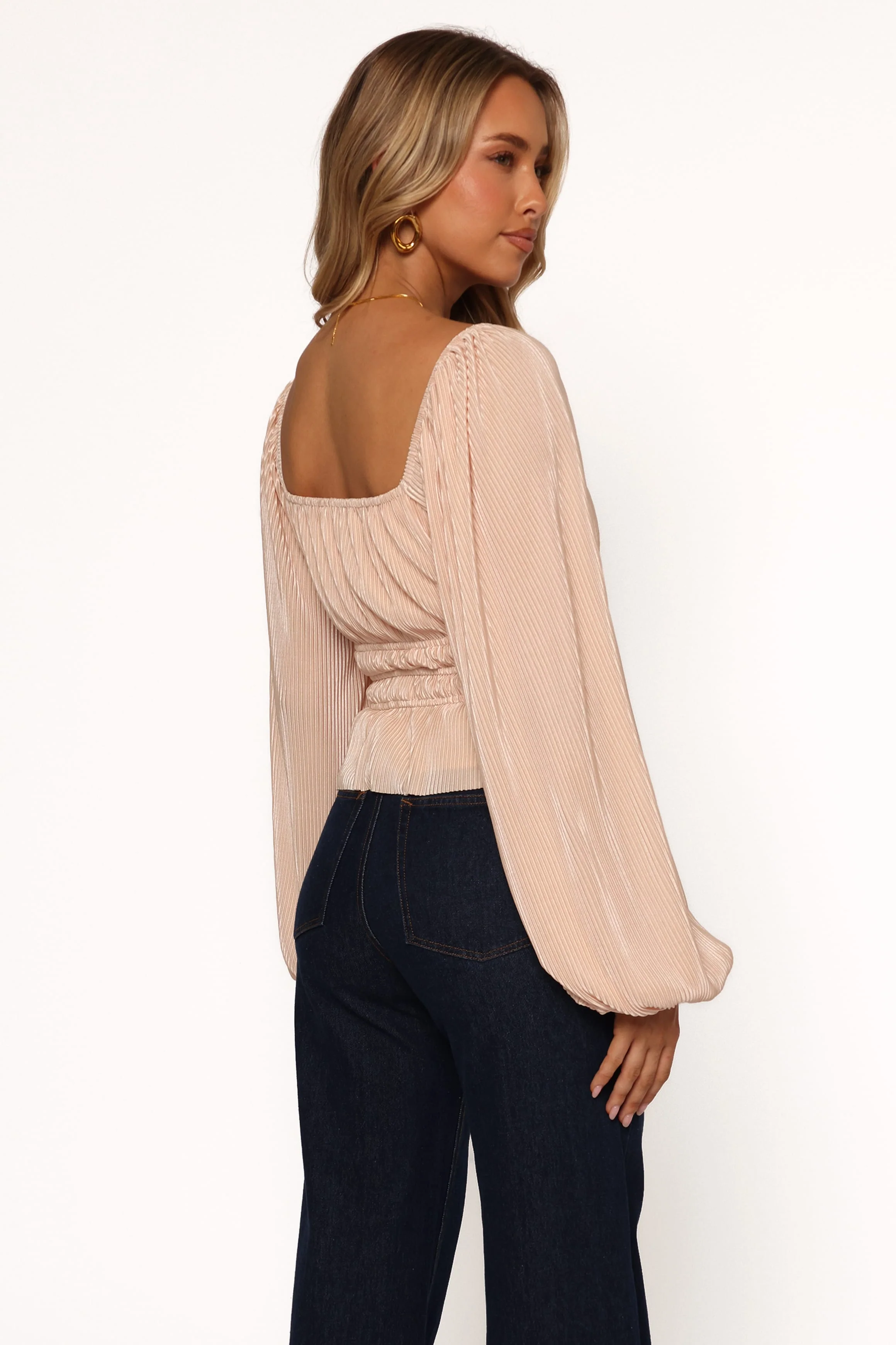 Ceppia Plisse Top - Light Peach - Image 6