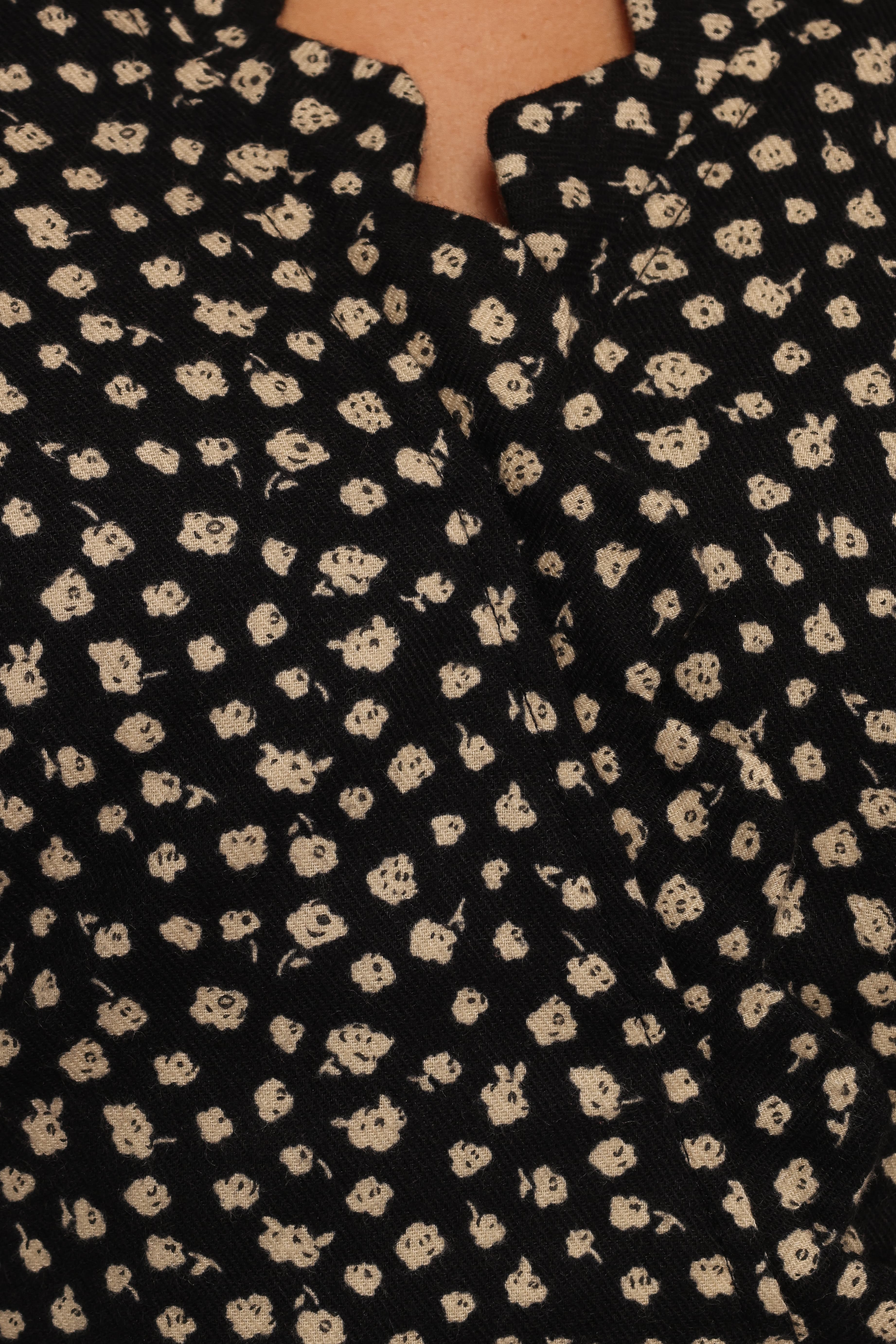 Chelsey Mini Dress - Black/Cream Floral - Image 7