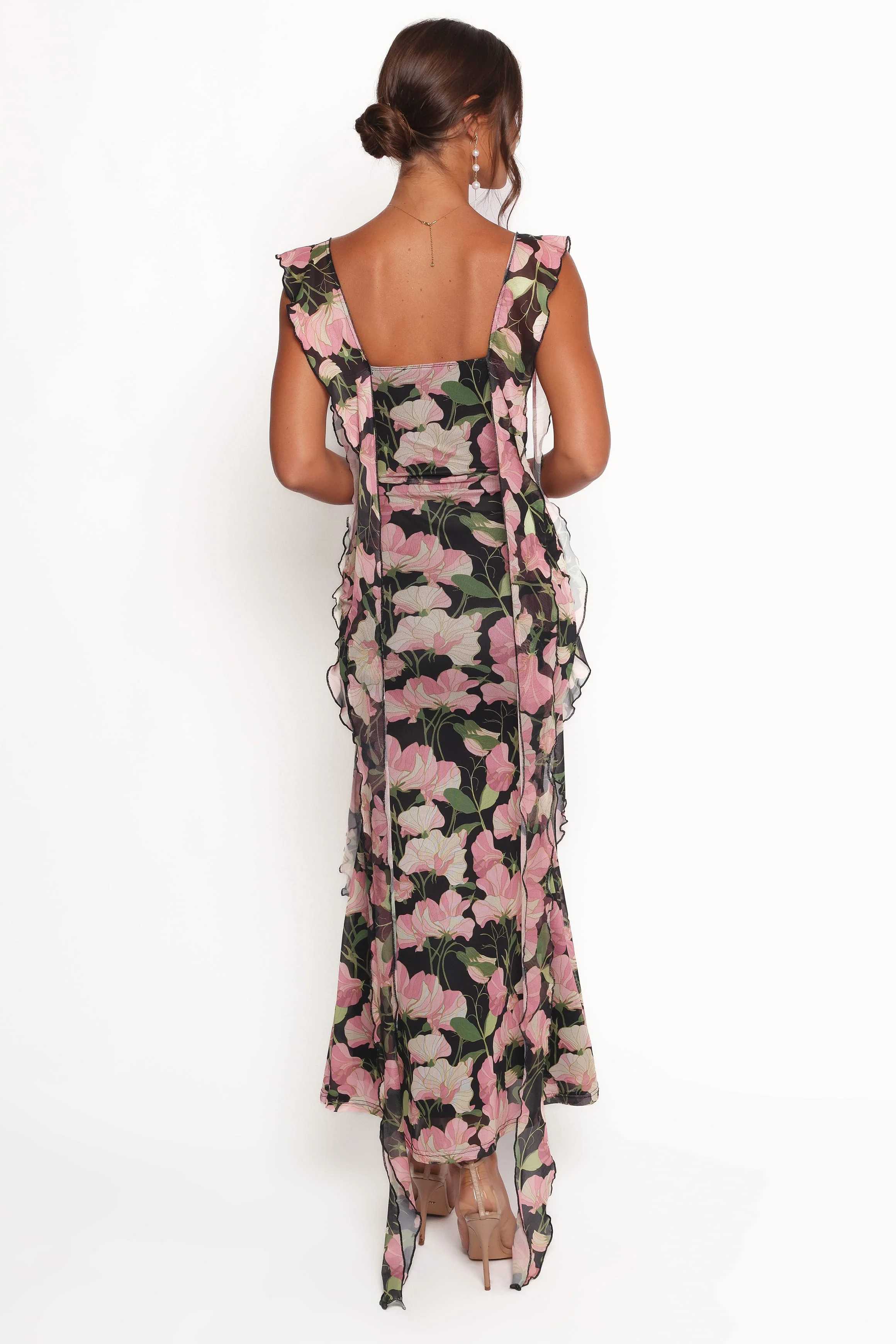 Chiara Maxi Dress - Black Floral - Image 4