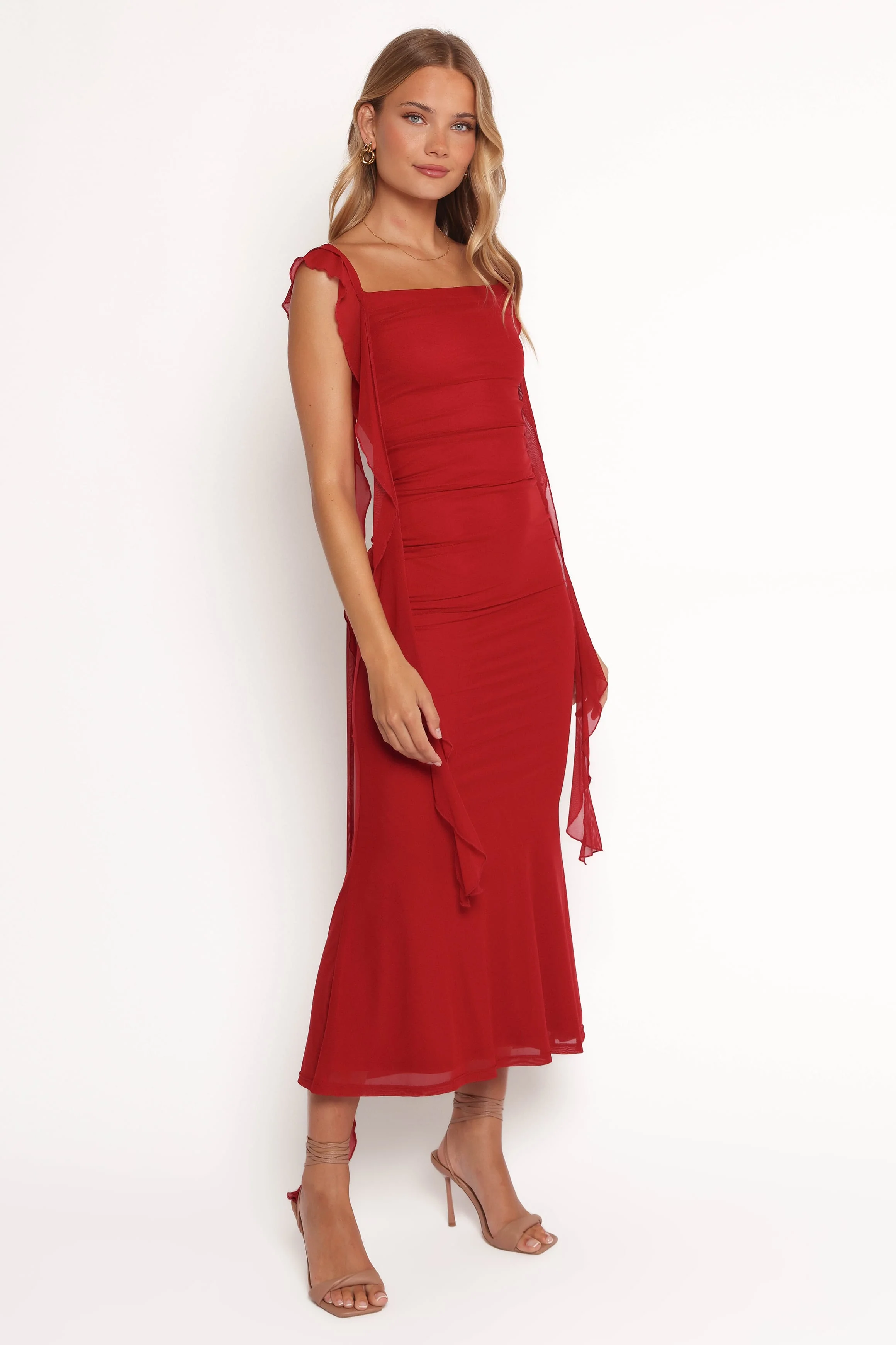 Chiara Maxi Dress - Red - Image 5