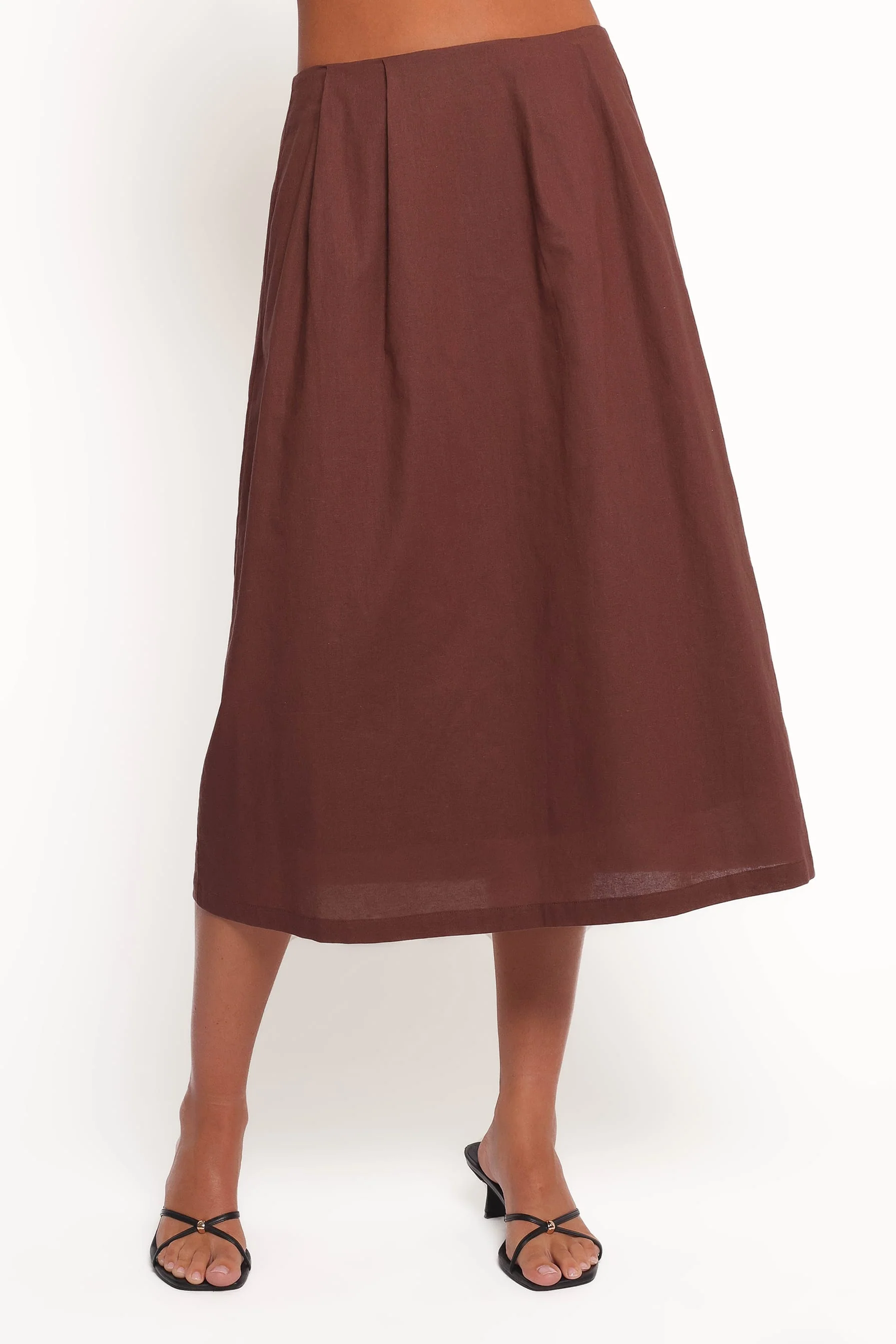 Chiaro Midi Skirt - Brown - Image 3