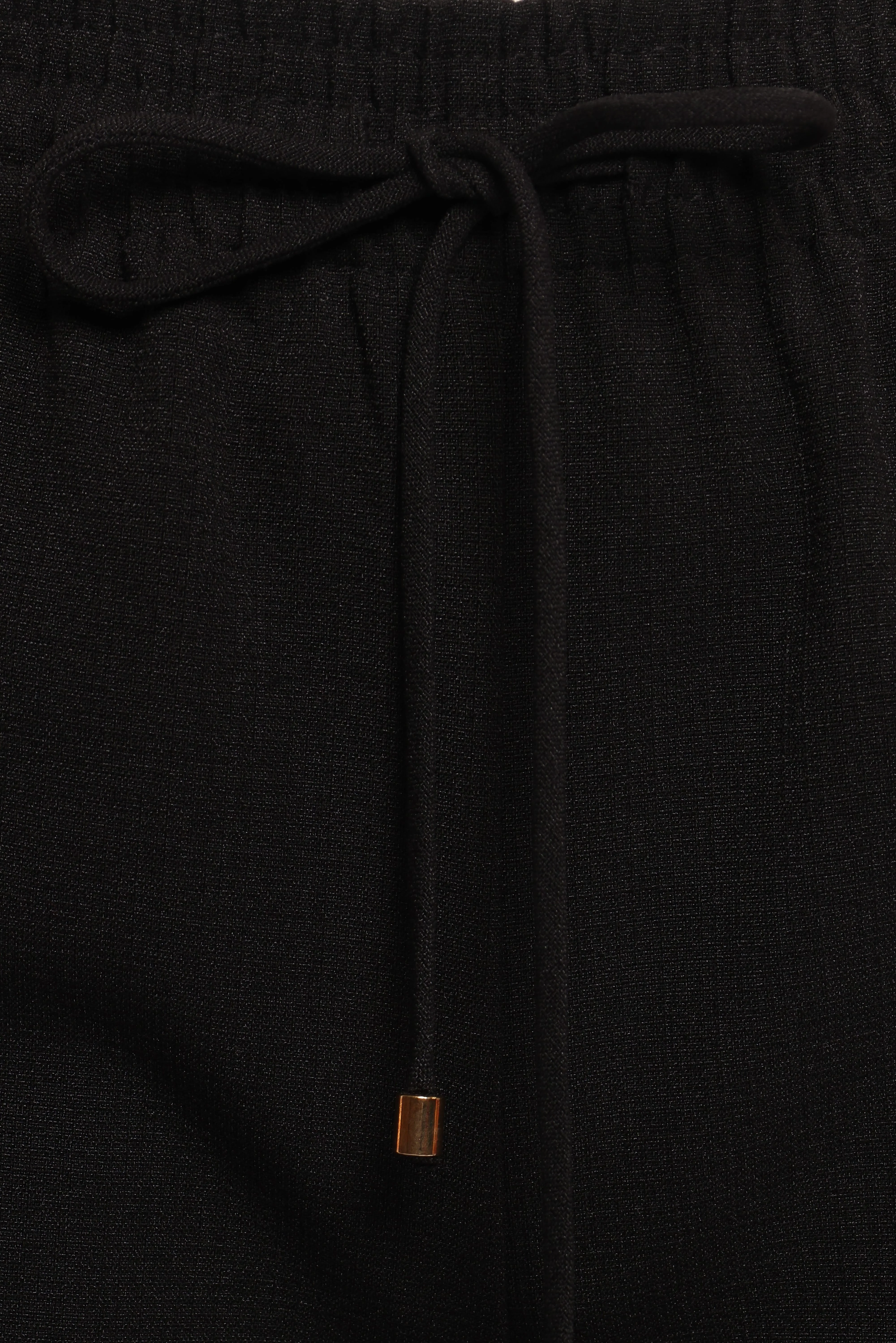 Cinch Wide Leg Crepe Pant - Black - Image 6