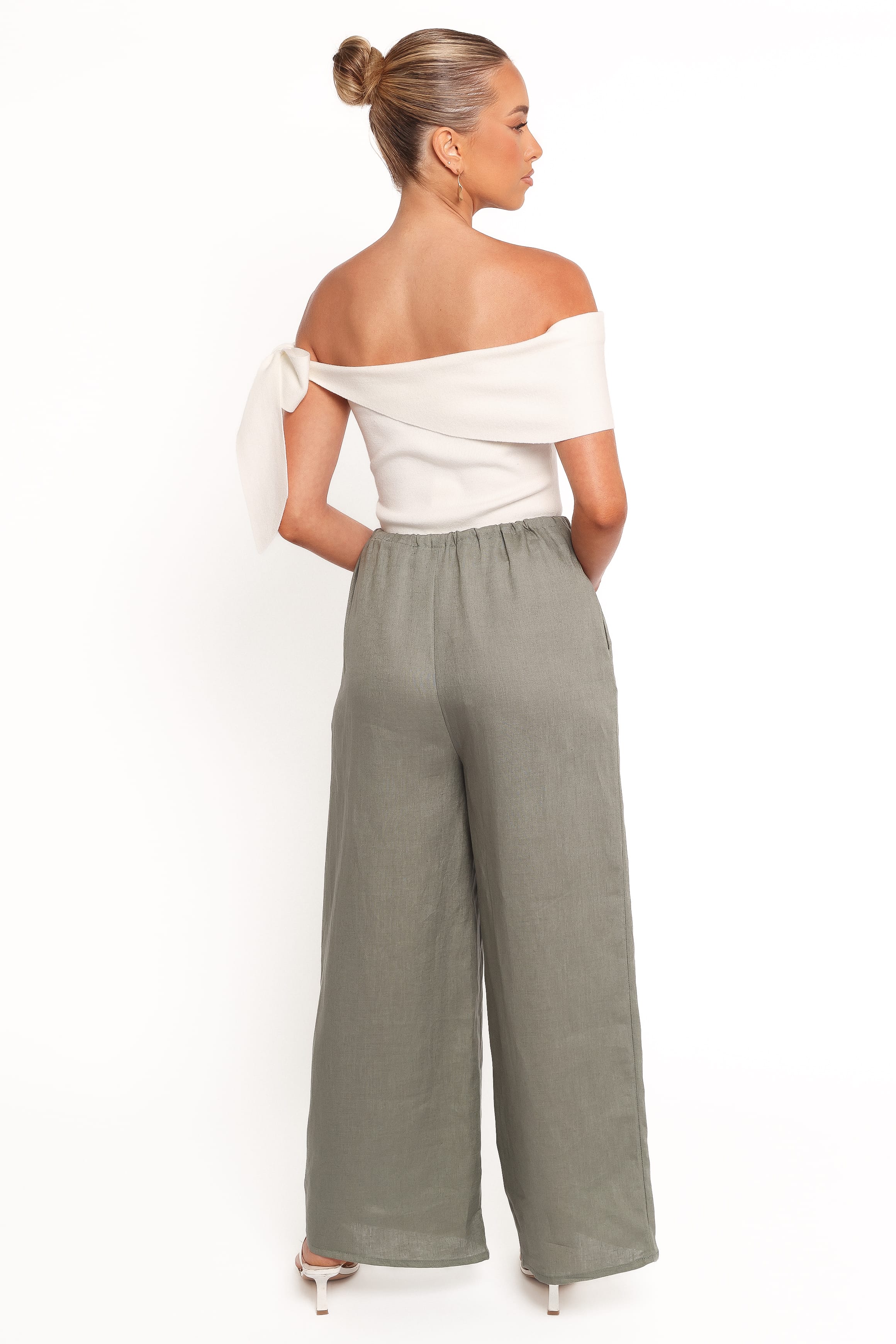 Clairo Linen Pant - Olive - Image 6