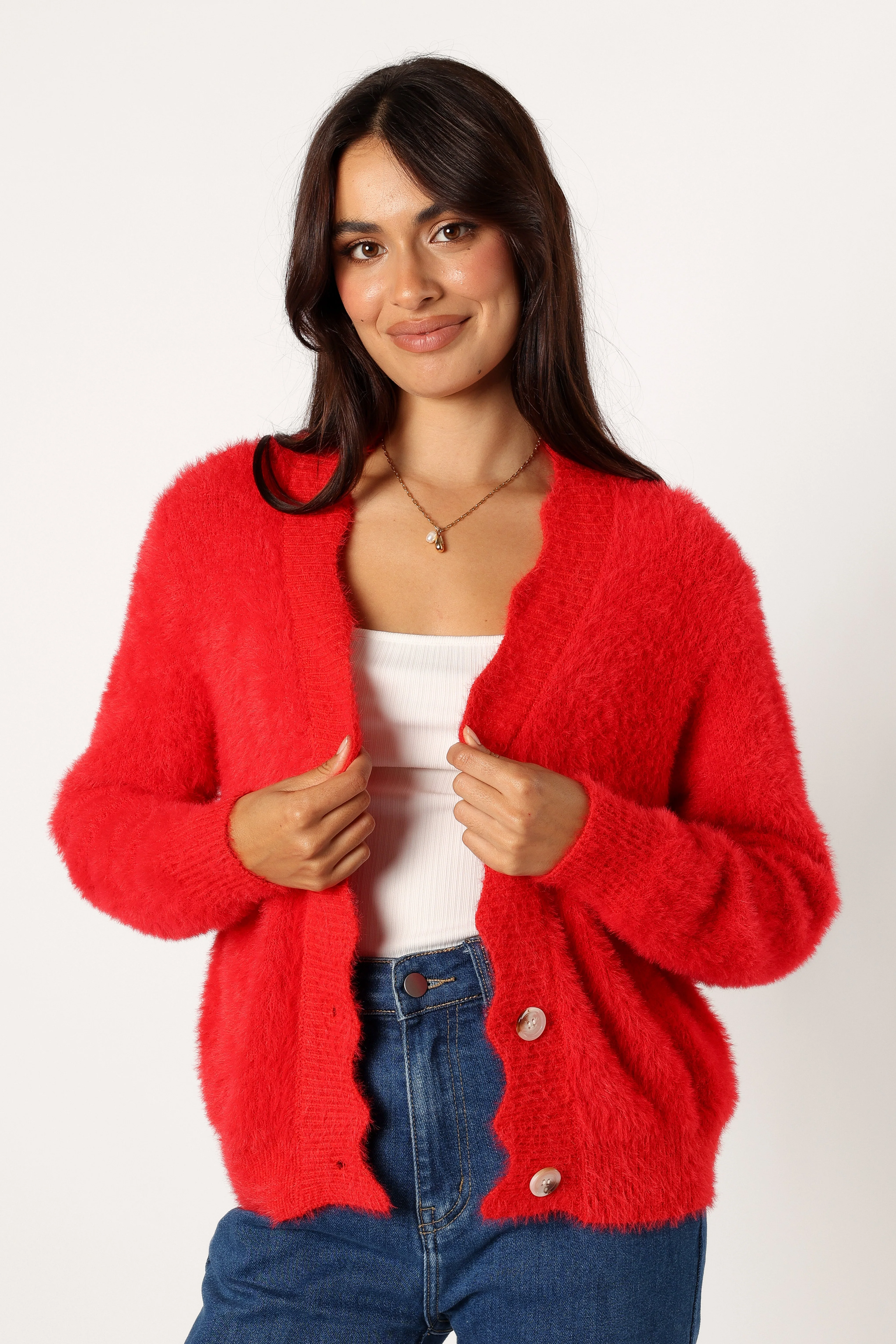 Clara Cardigan - Red - Image 2