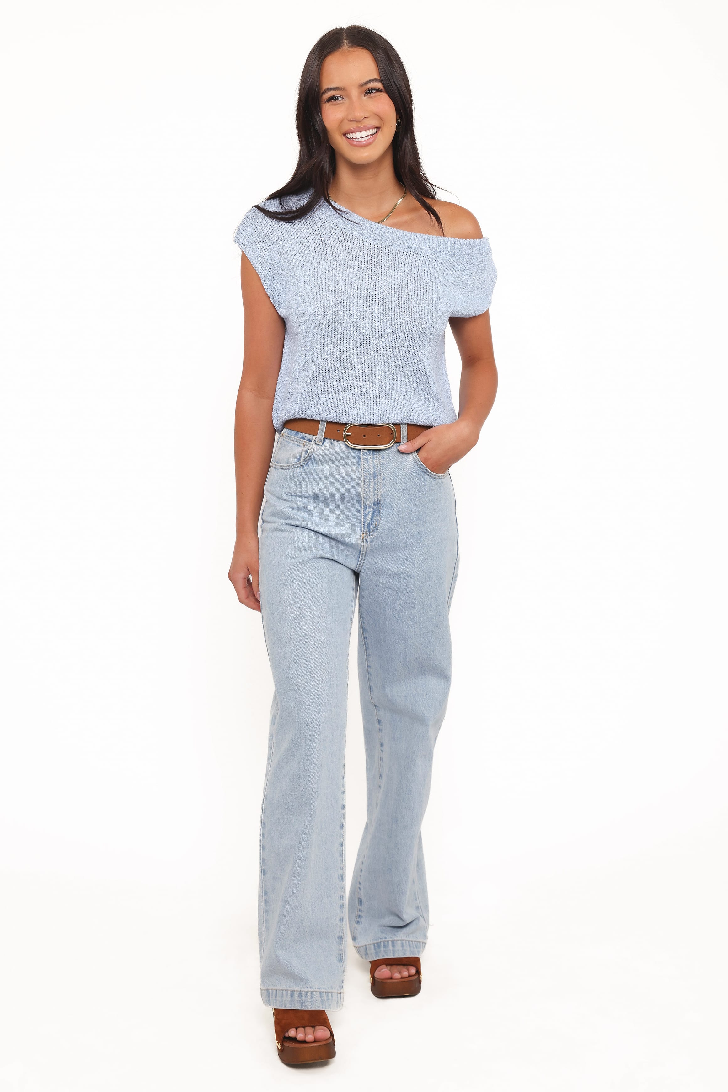 Coco Knit Top - Pale Blue - Image 7