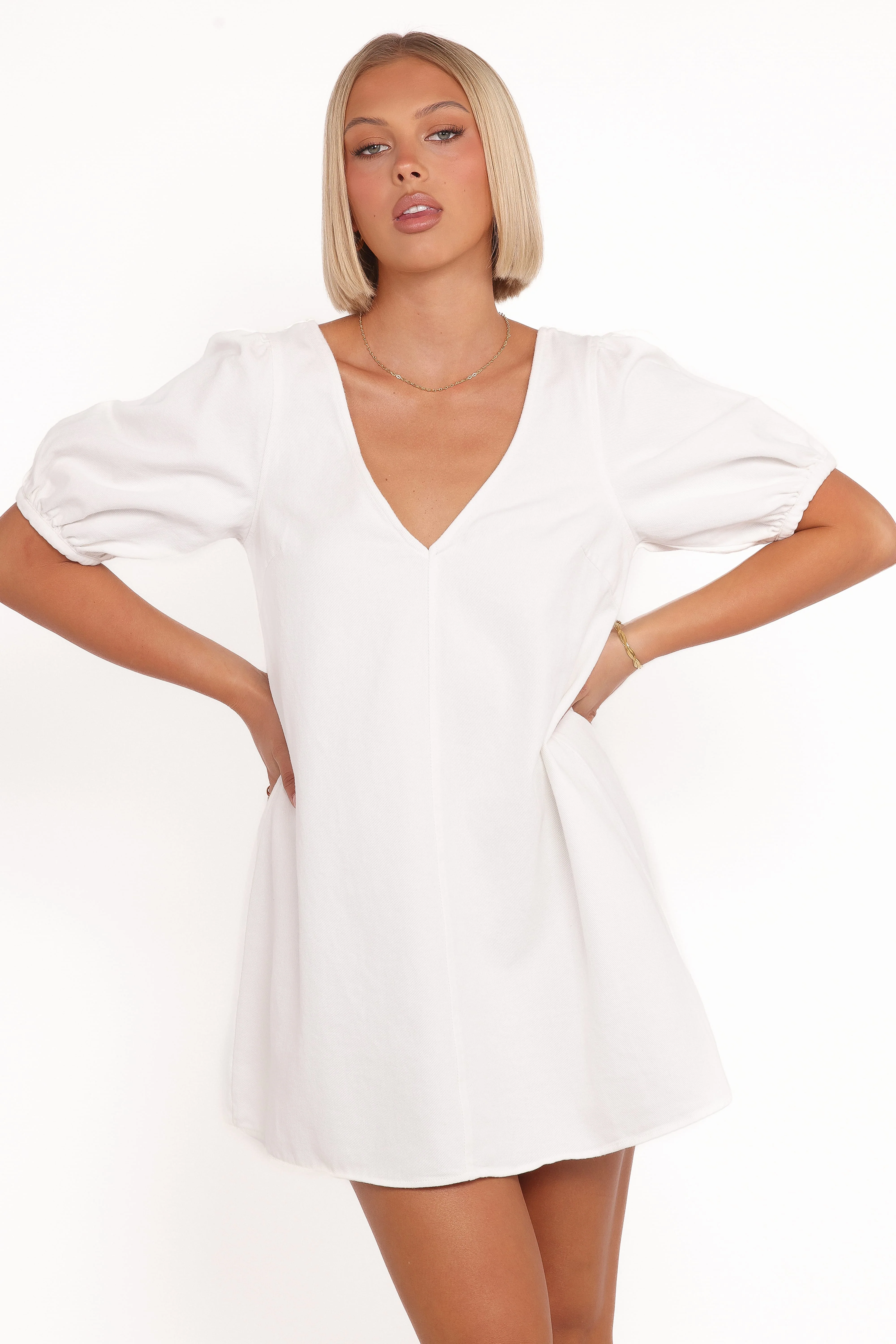 Coleman Mini Dress - Cream - Image 8