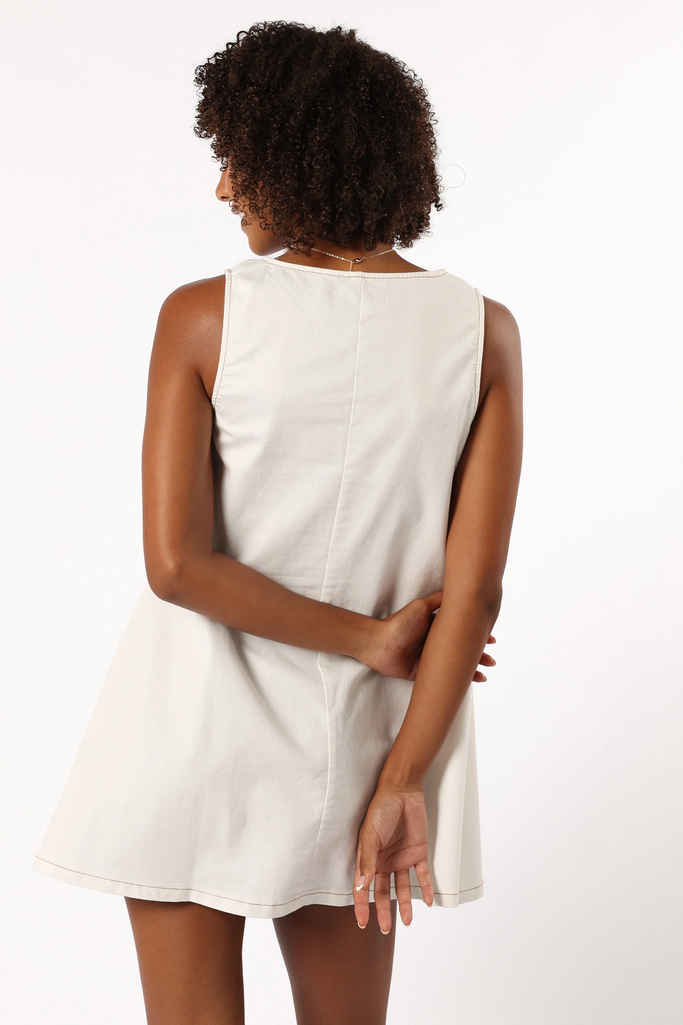 Colson Mini Dress - White - Image 4
