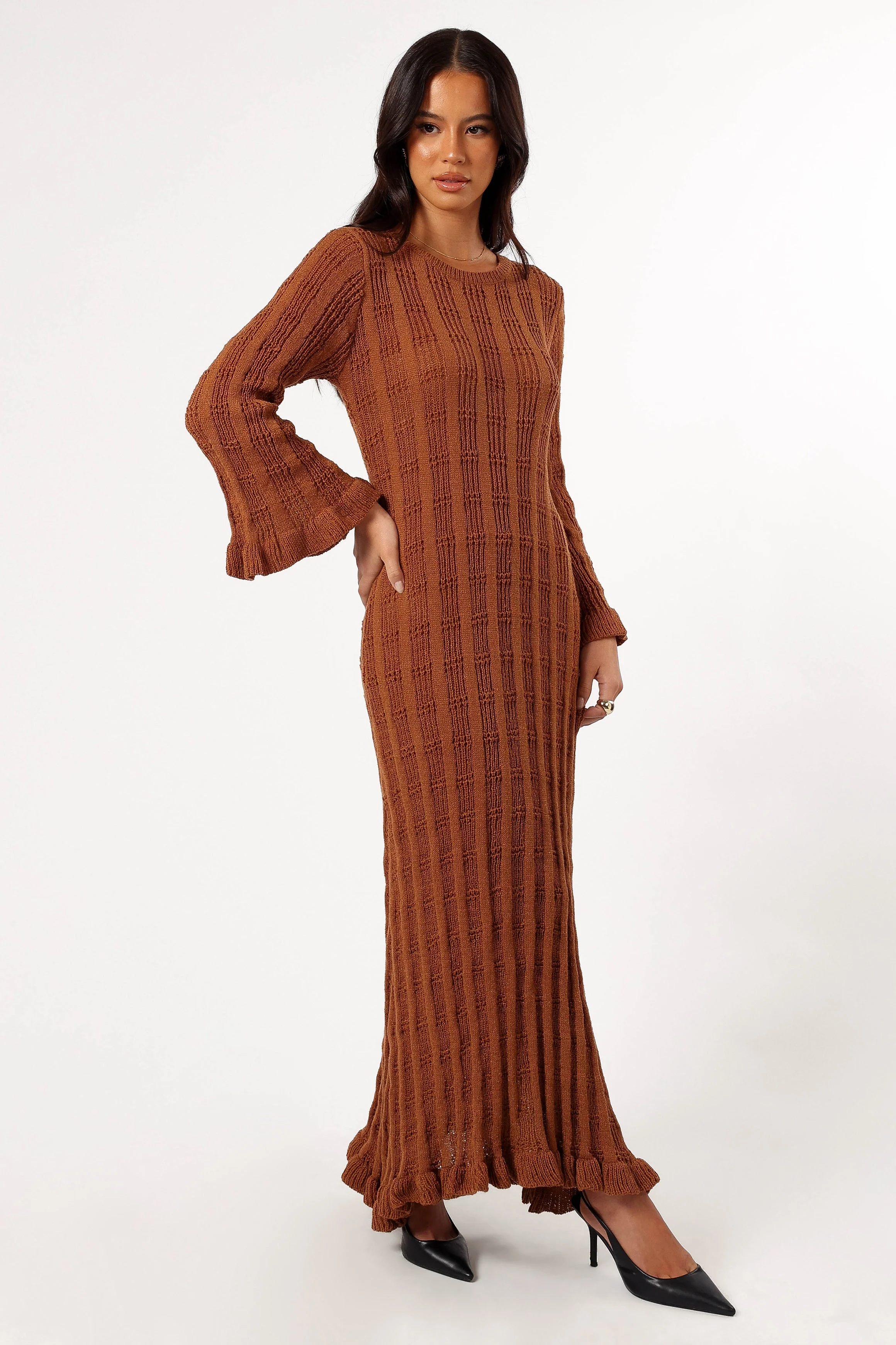 Colter Long Sleeve Maxi Dress - Bronze - Image 5