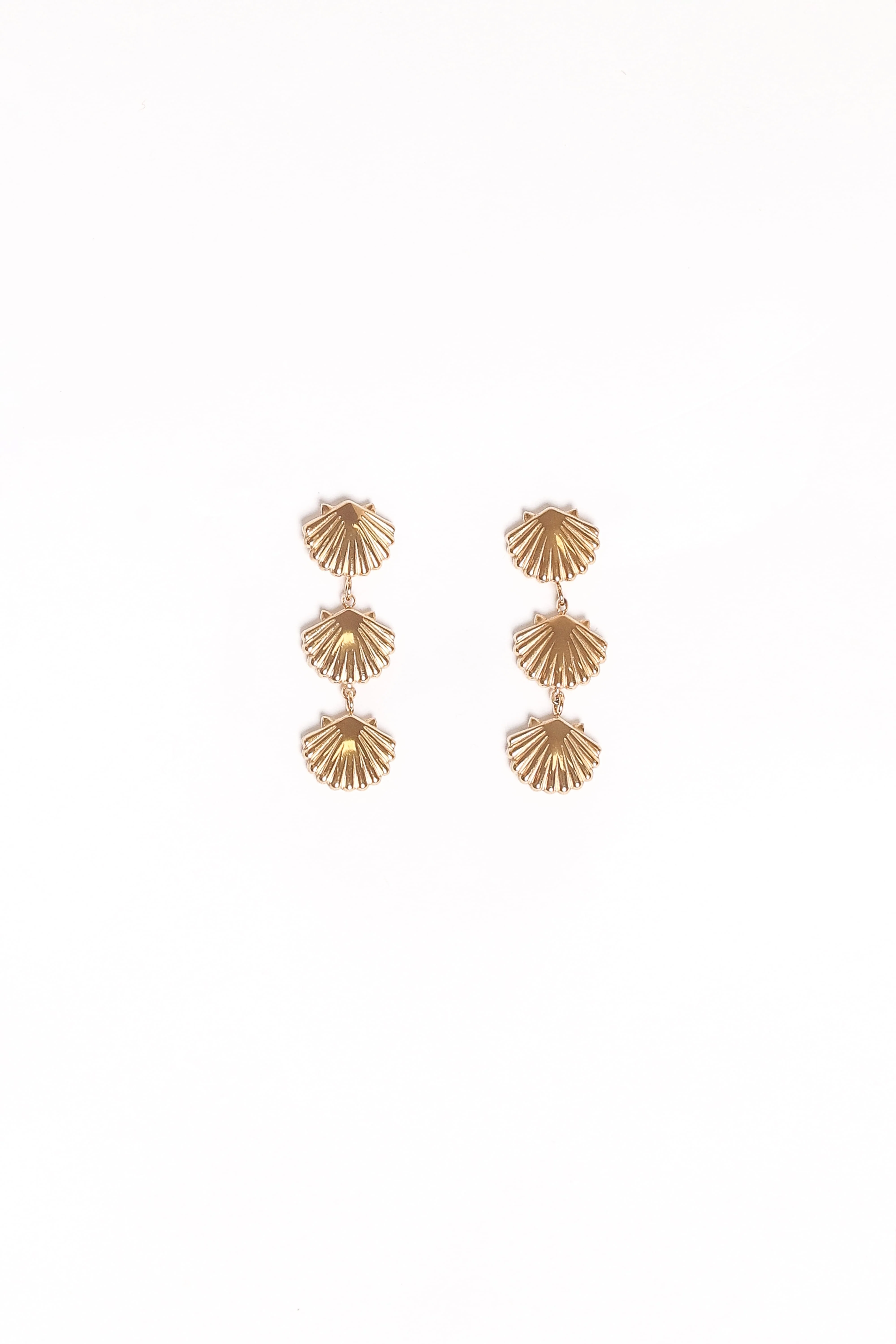 Coral Earrings - Gold - Image 2