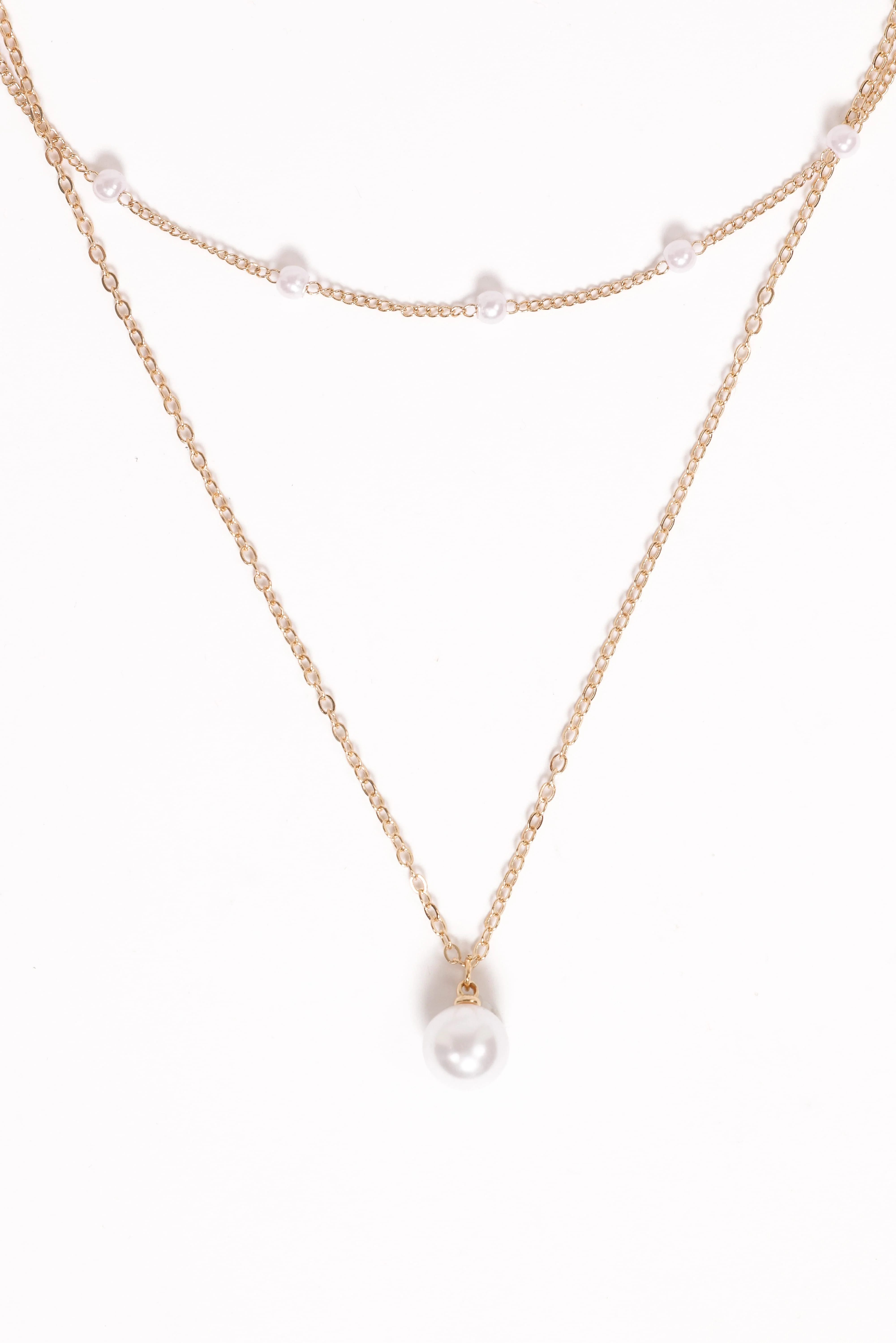 Corinna Necklace - Gold/Pearl - Image 2