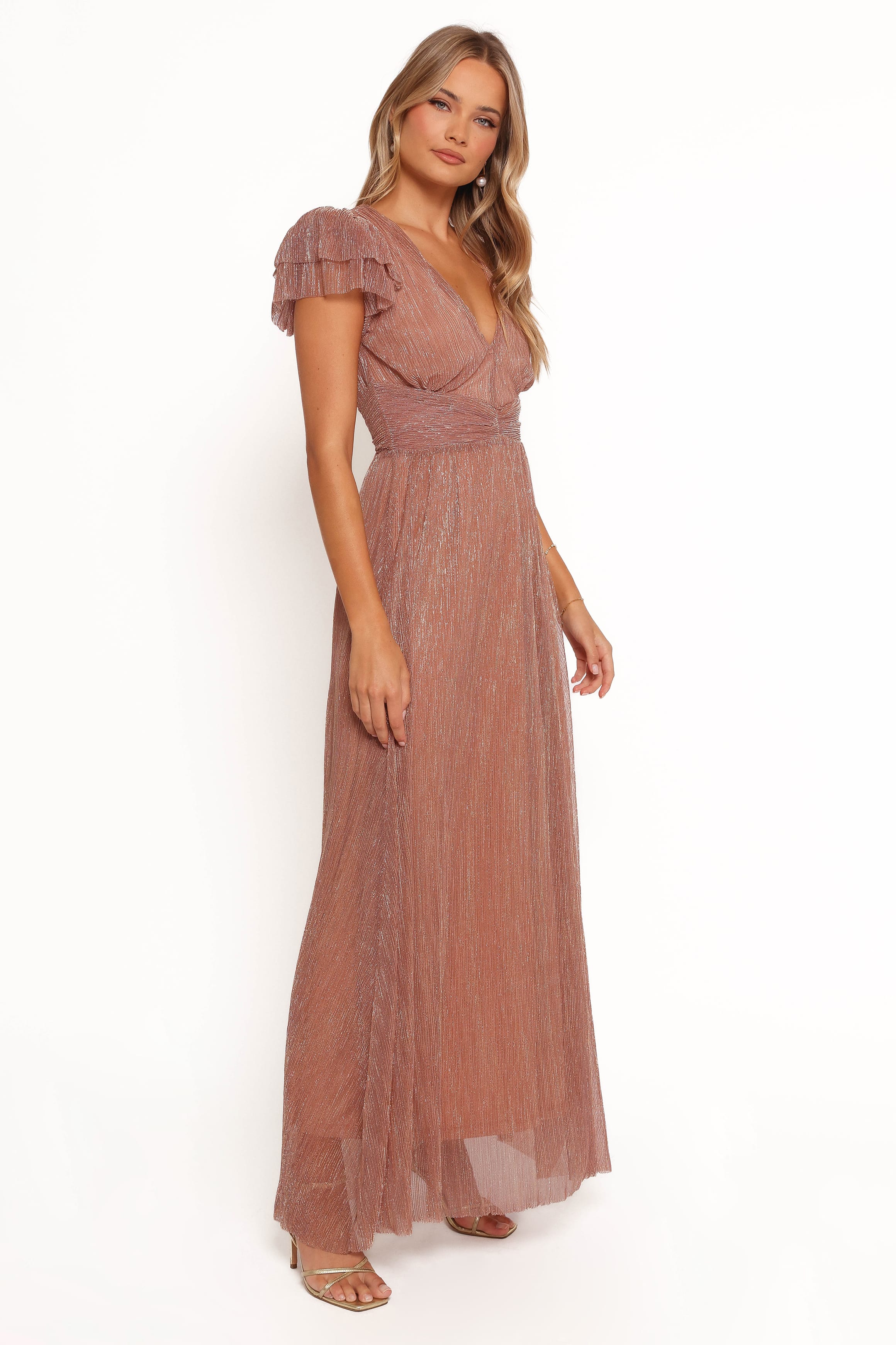 Cressida Maxi Dress - Rose Gold - Image 4