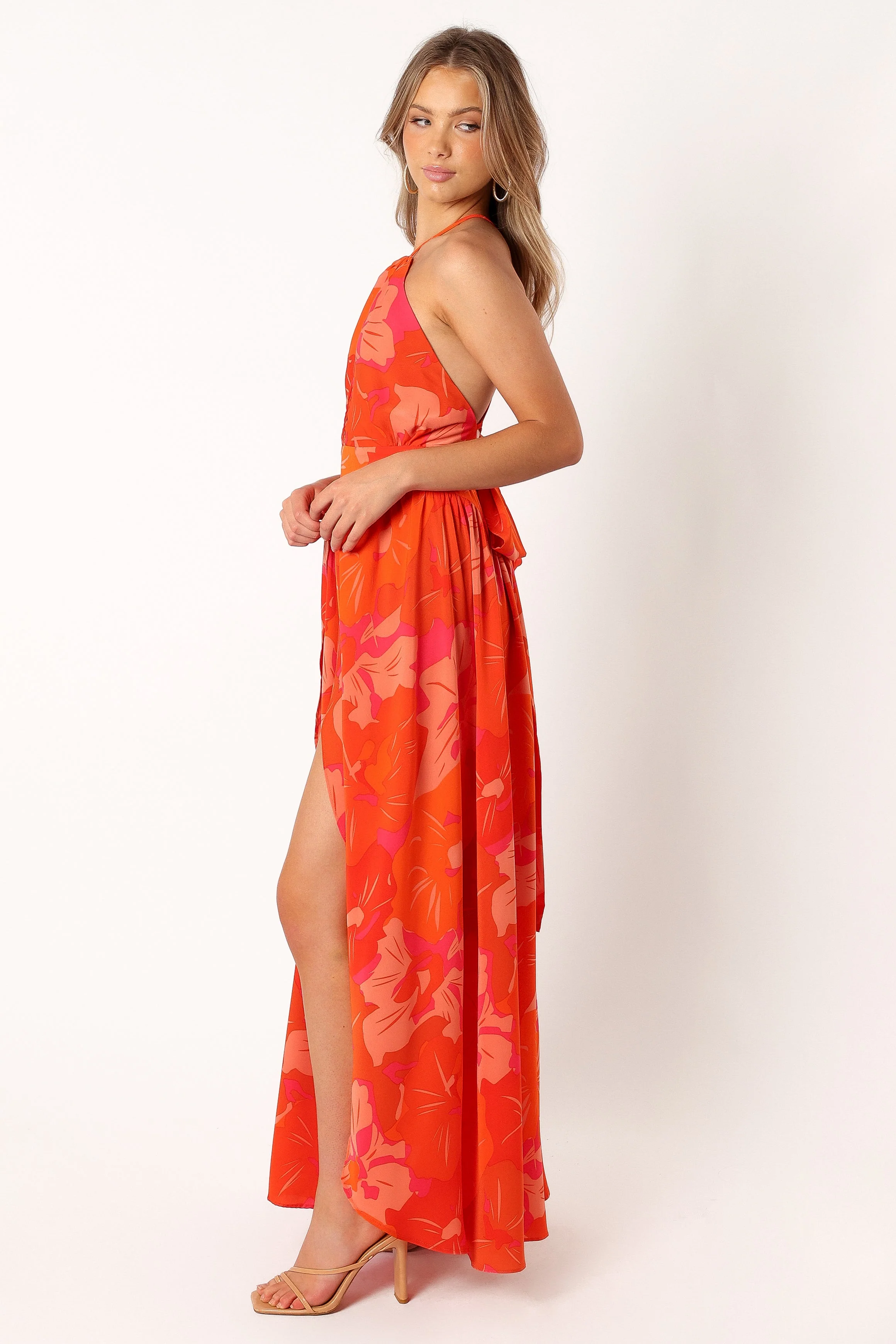 Cristee Halterneck Maxi Dress - Orange - Image 2