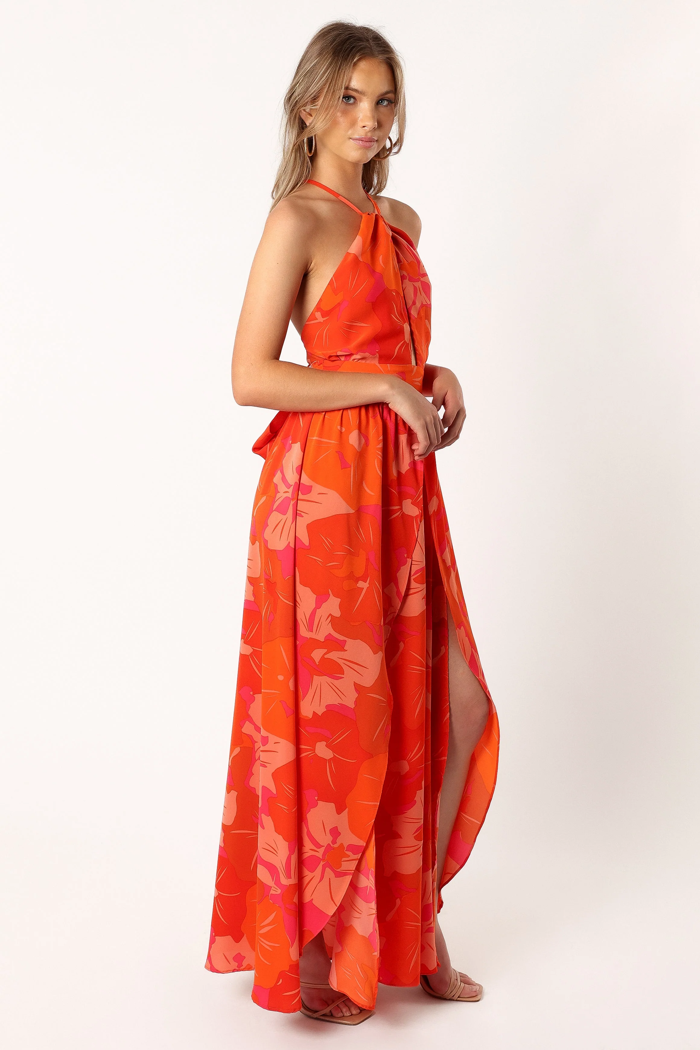 Cristee Halterneck Maxi Dress - Orange - Image 4