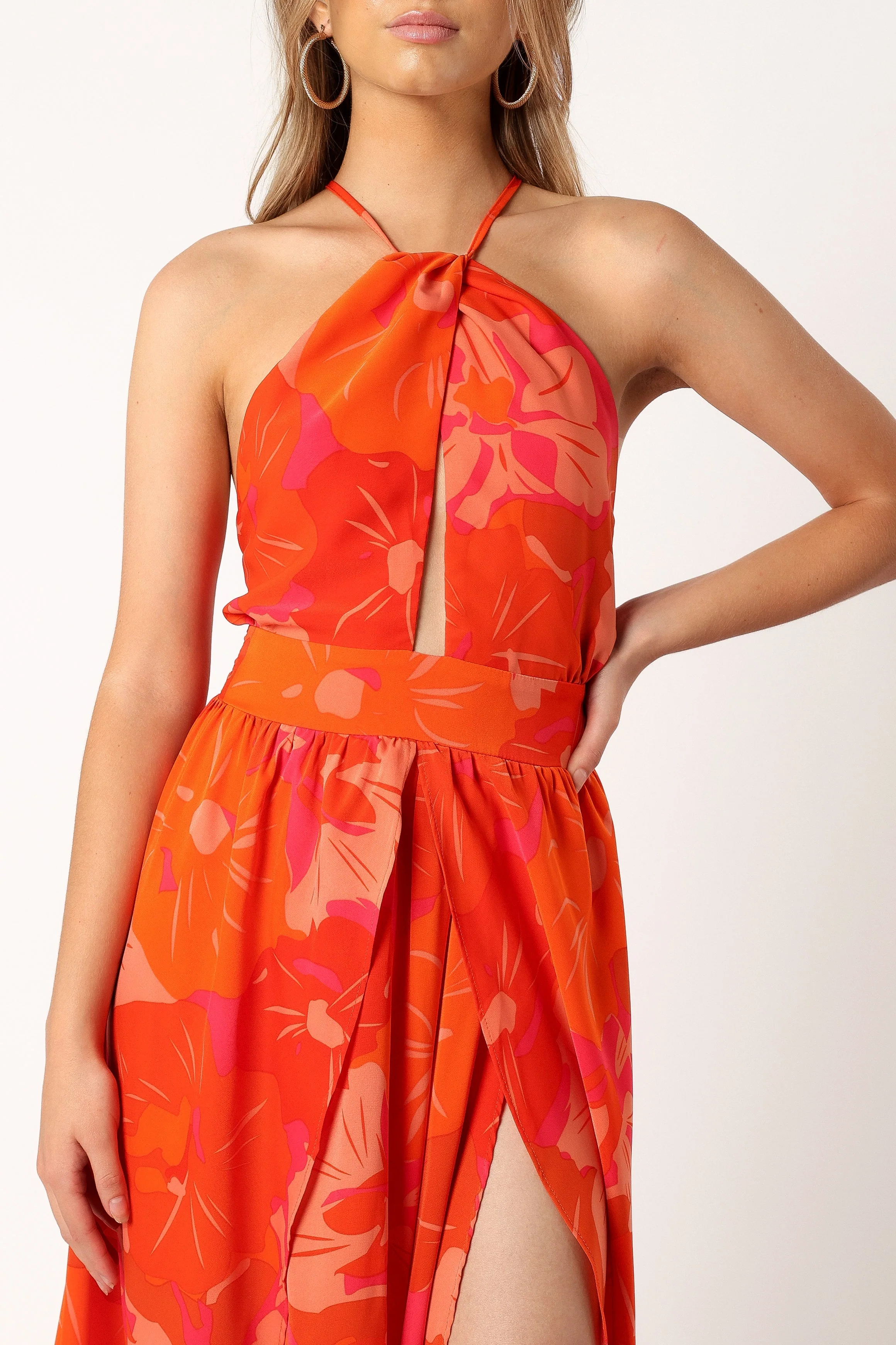 Cristee Halterneck Maxi Dress - Orange - Image 5