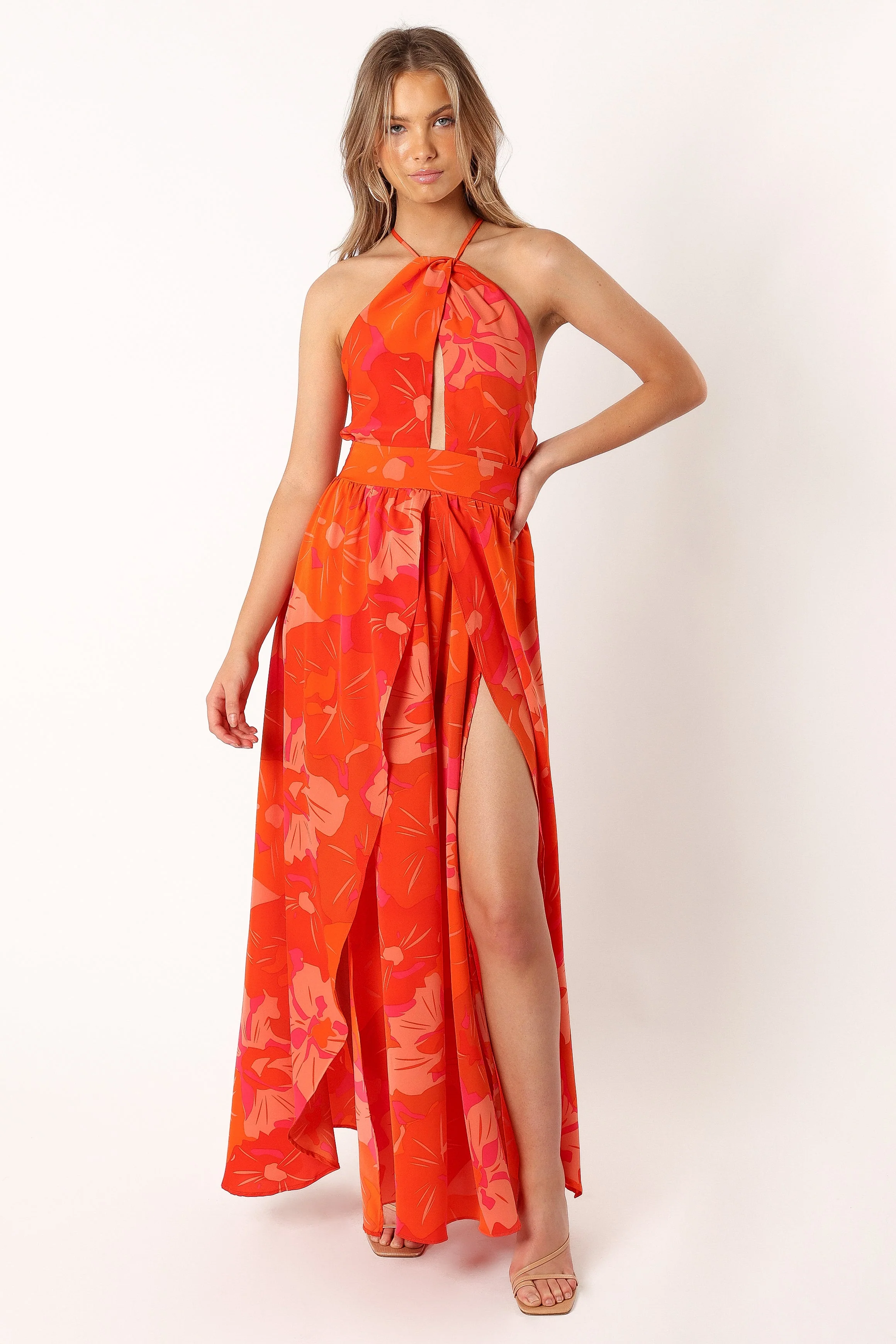 Cristee Halterneck Maxi Dress - Orange - Image 6