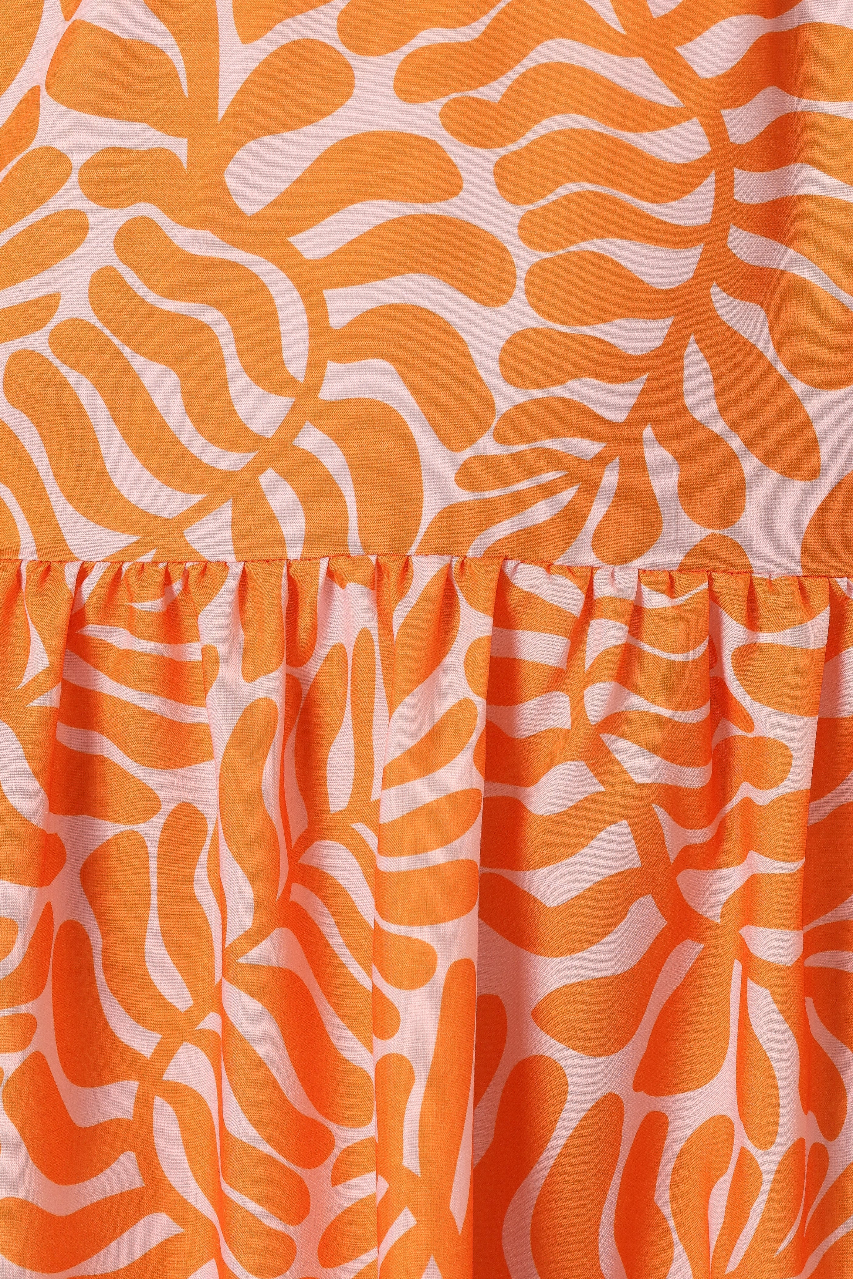 Dalton Cut Out Maxi Dress - Orange Print - Image 9