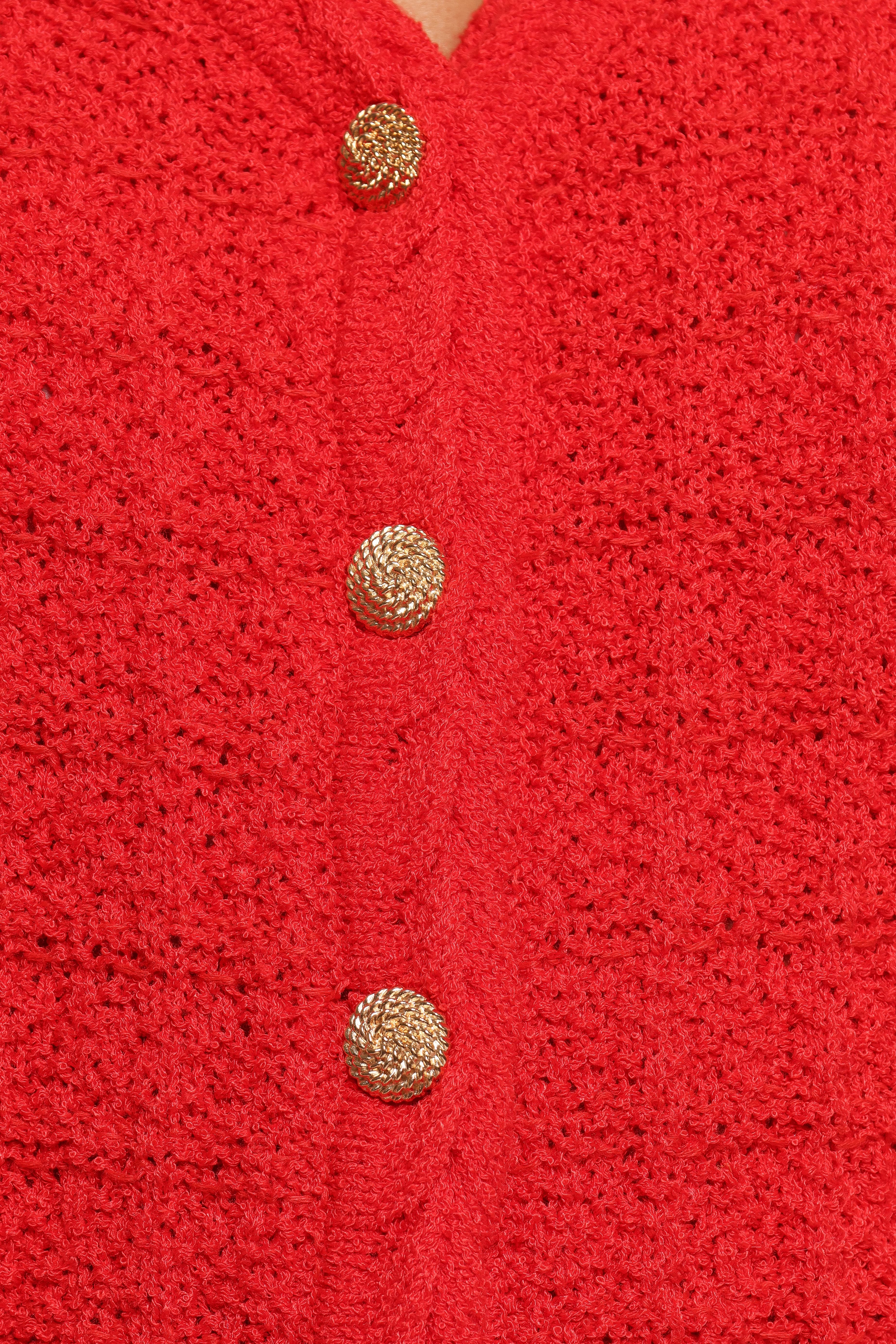 Davis Knit Vest - Red - Image 9