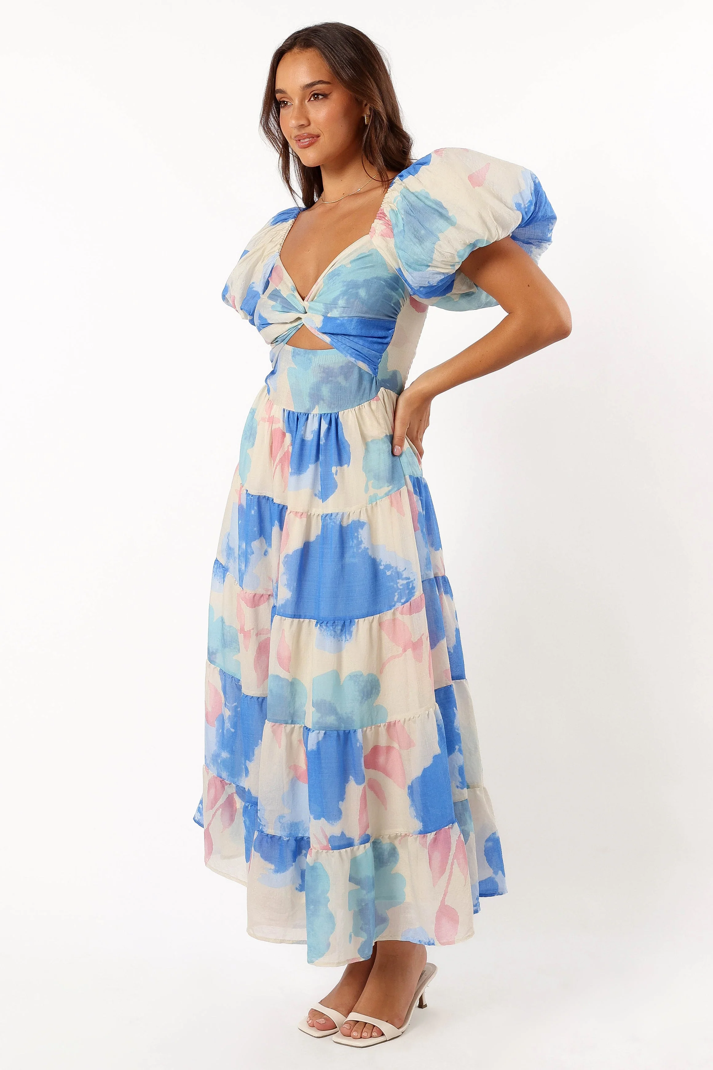 Davis Midi Dress - Blue Floral - Image 3