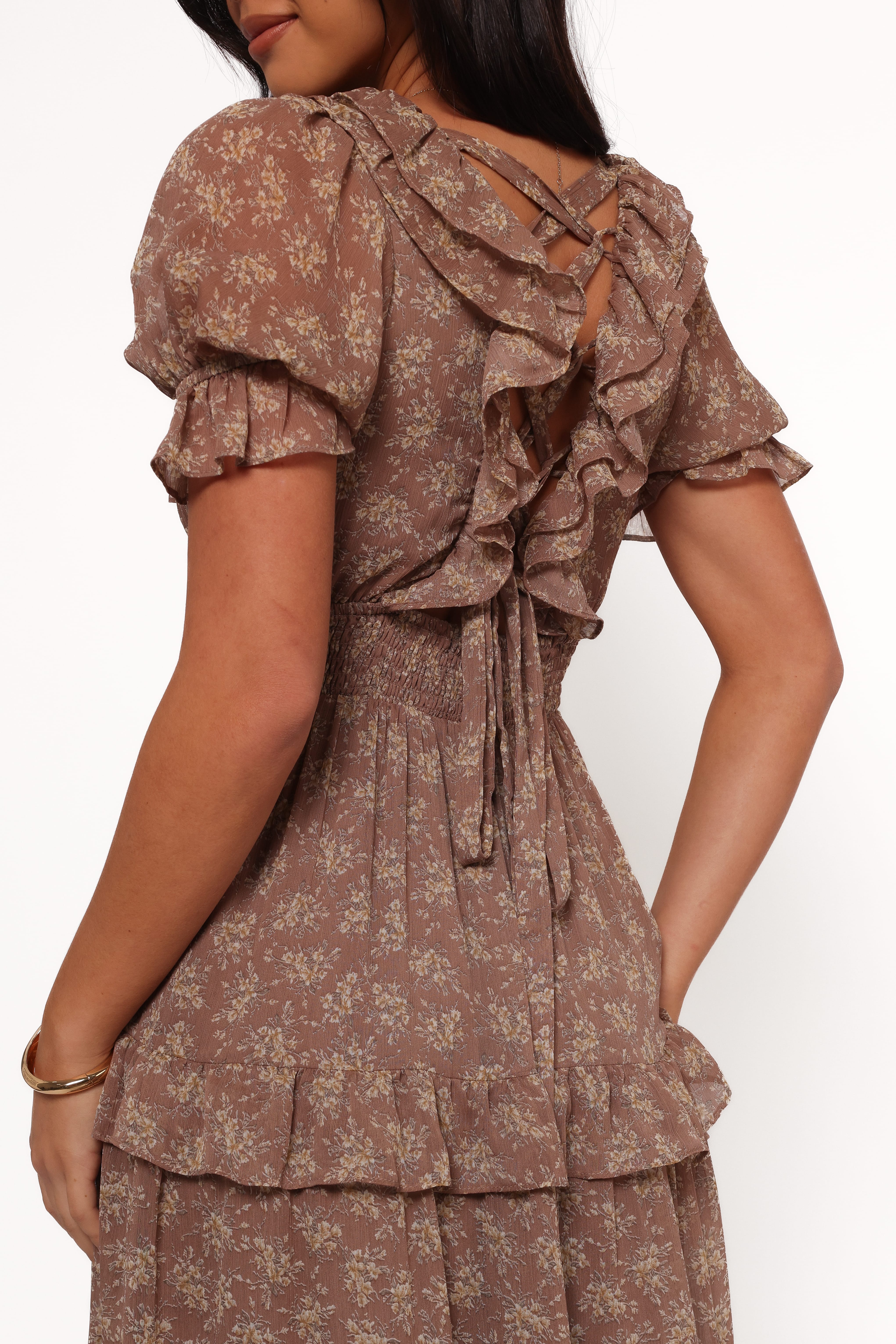 Dayla Maxi Dress - Brown/Light Beige - Image 4