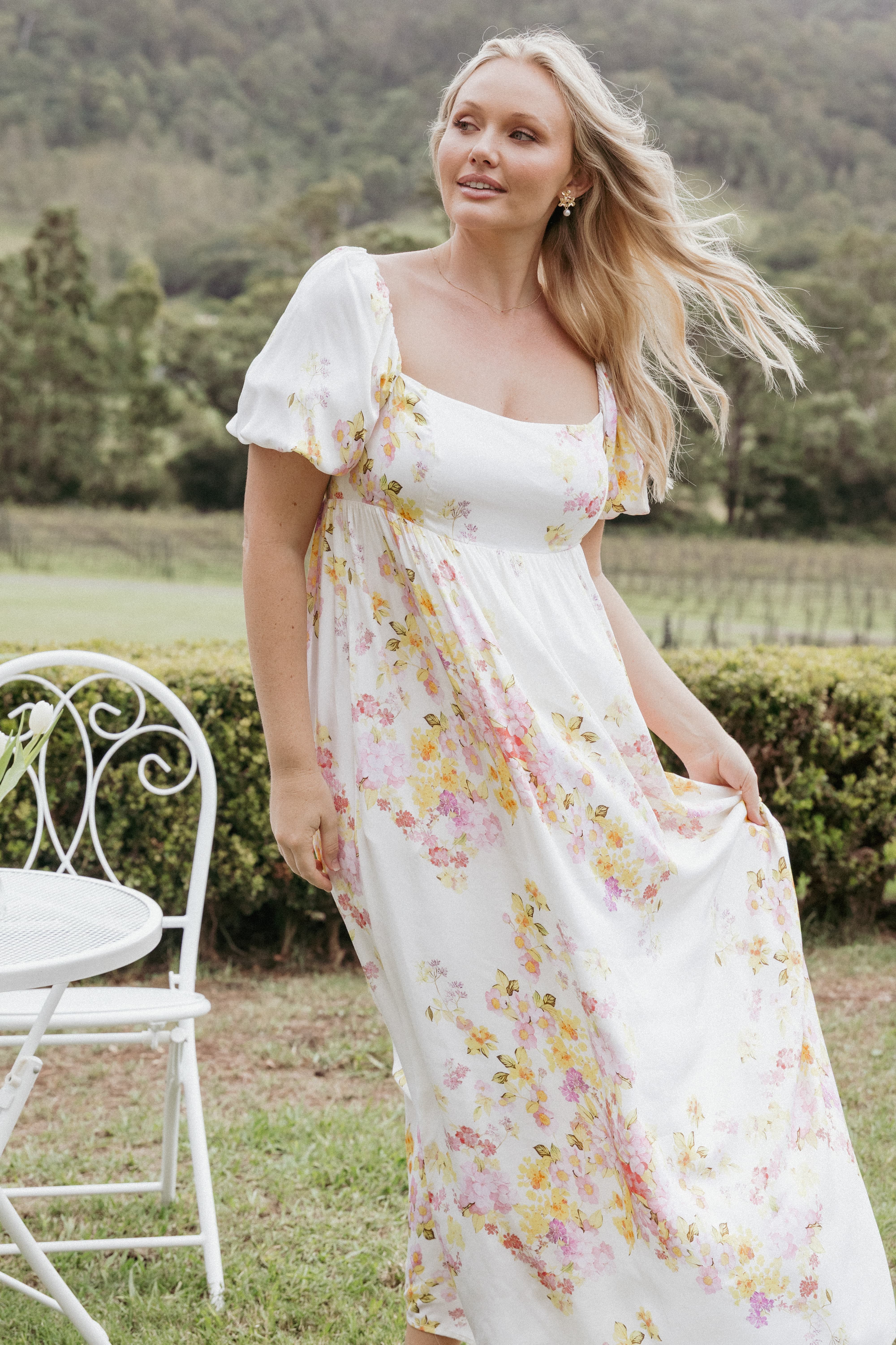 Sonnet Maxi Dress - Pink Floral - Image 7