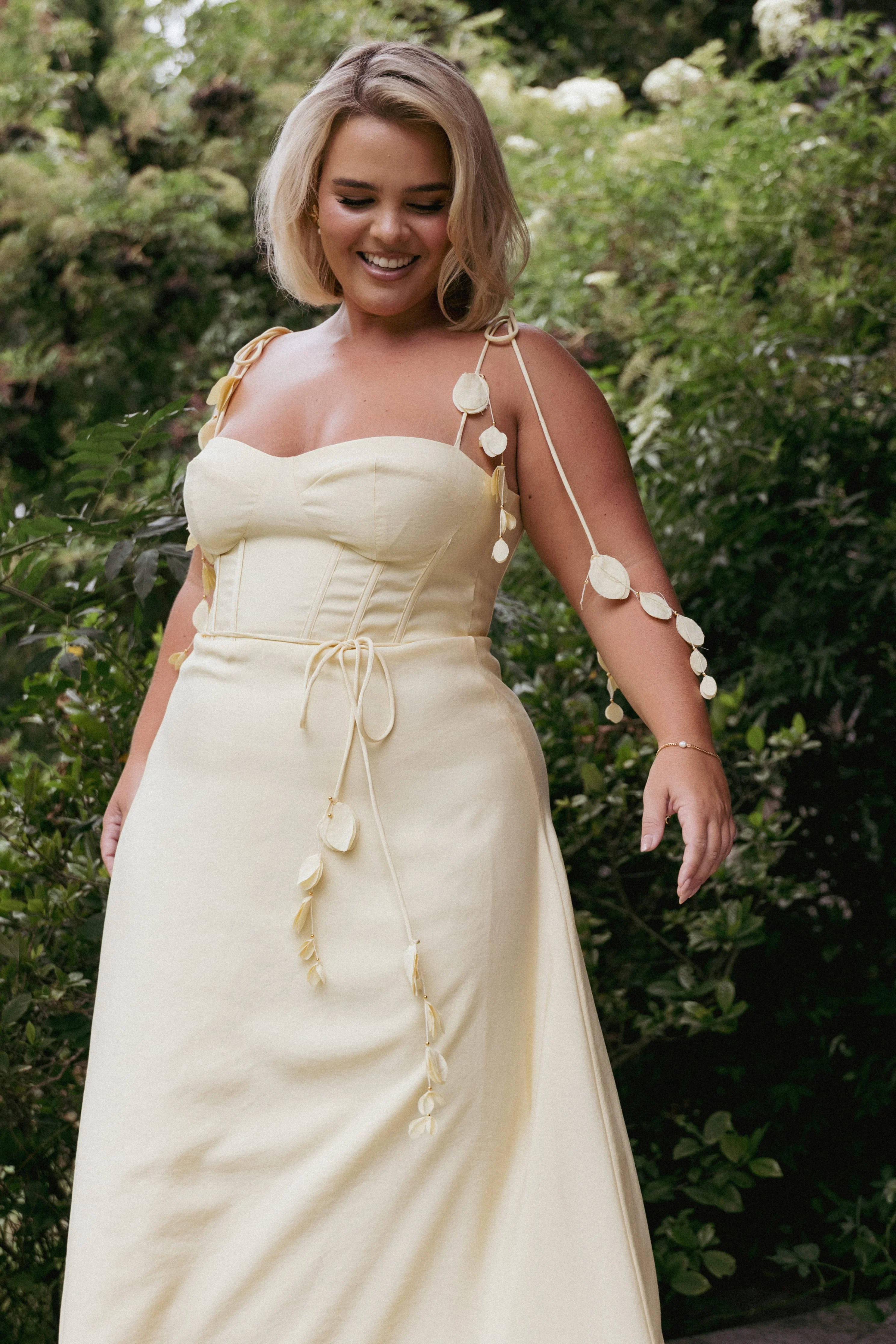 Della Midi Dress - Yellow - Image 8