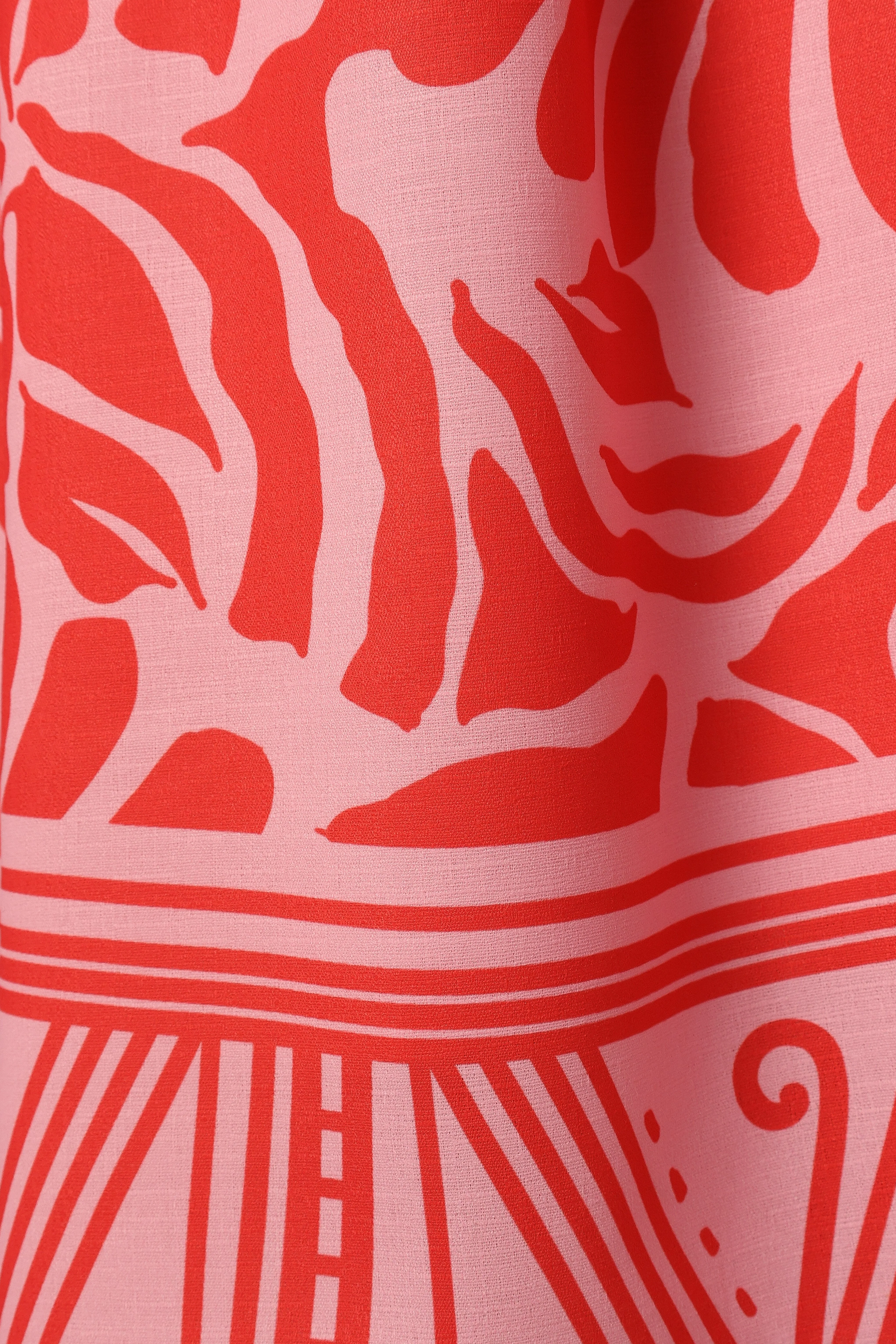 Denali Midi Dress - Red Pink Print - Image 9