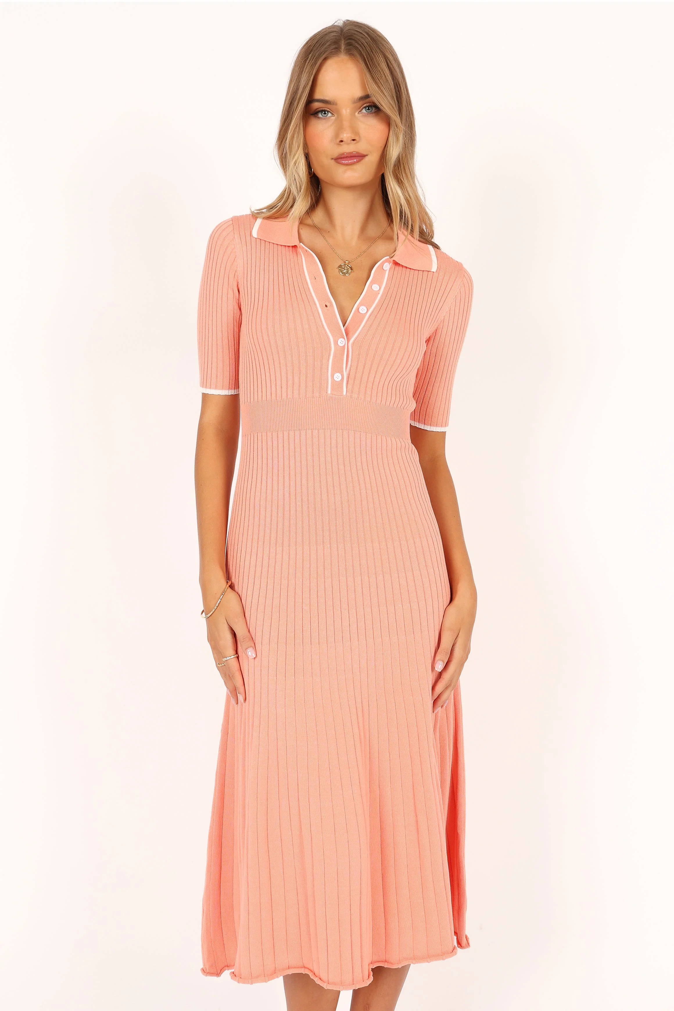 Diana Midi Dress - Coral - Image 4