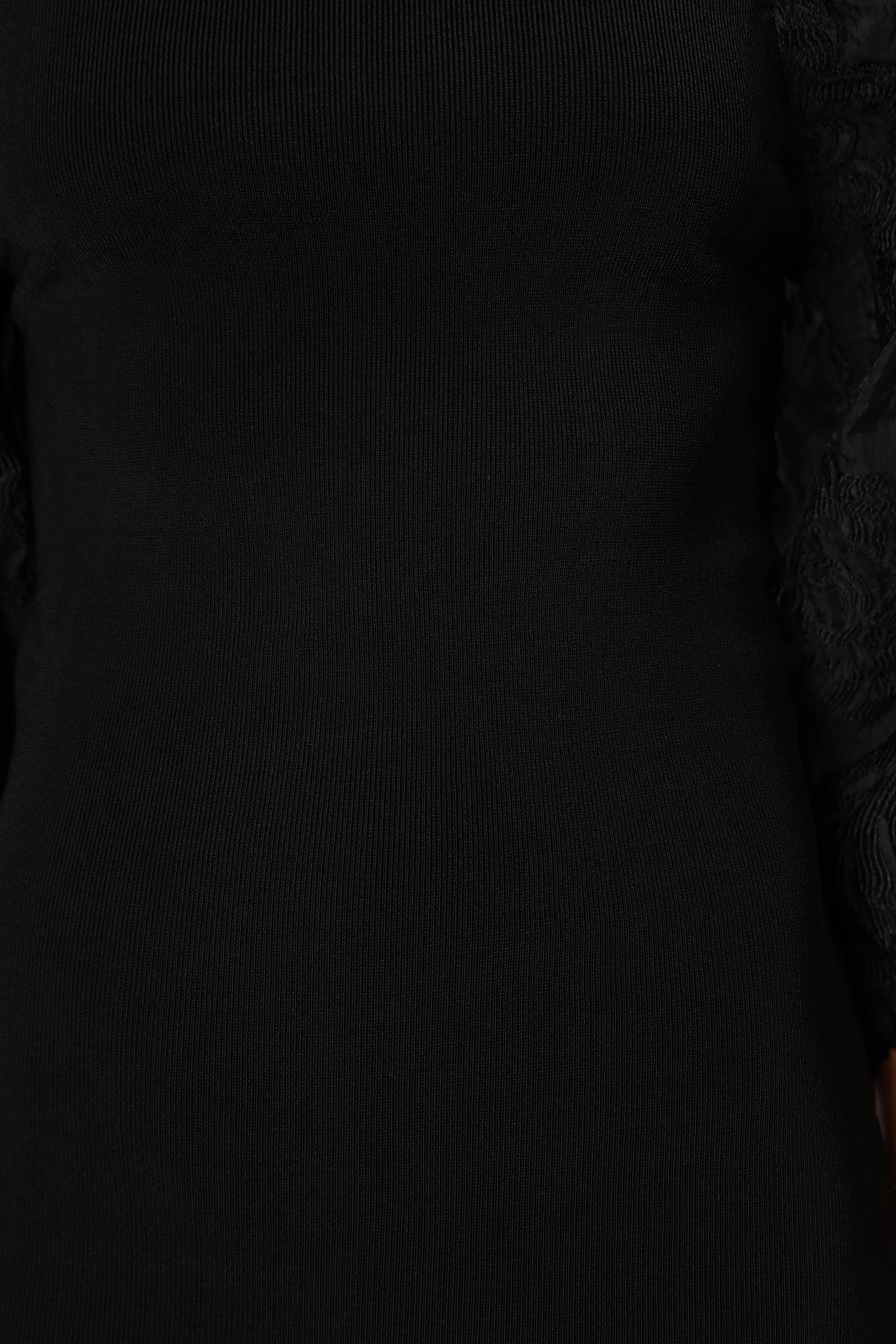Dolly Puff Sleeve Midi Dress - Black - Image 8