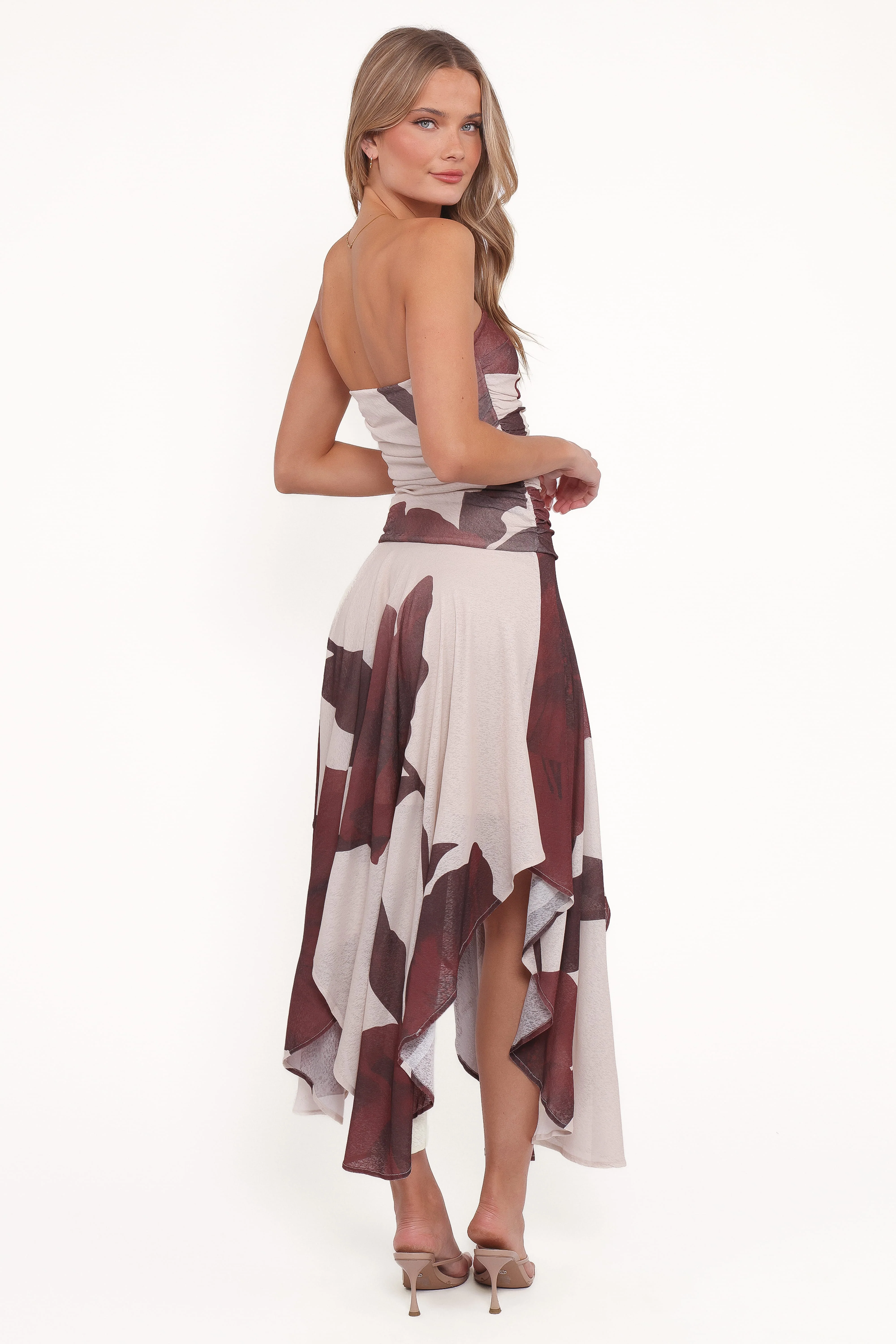 Doreen Midi Dress - Brown Floral - Image 4