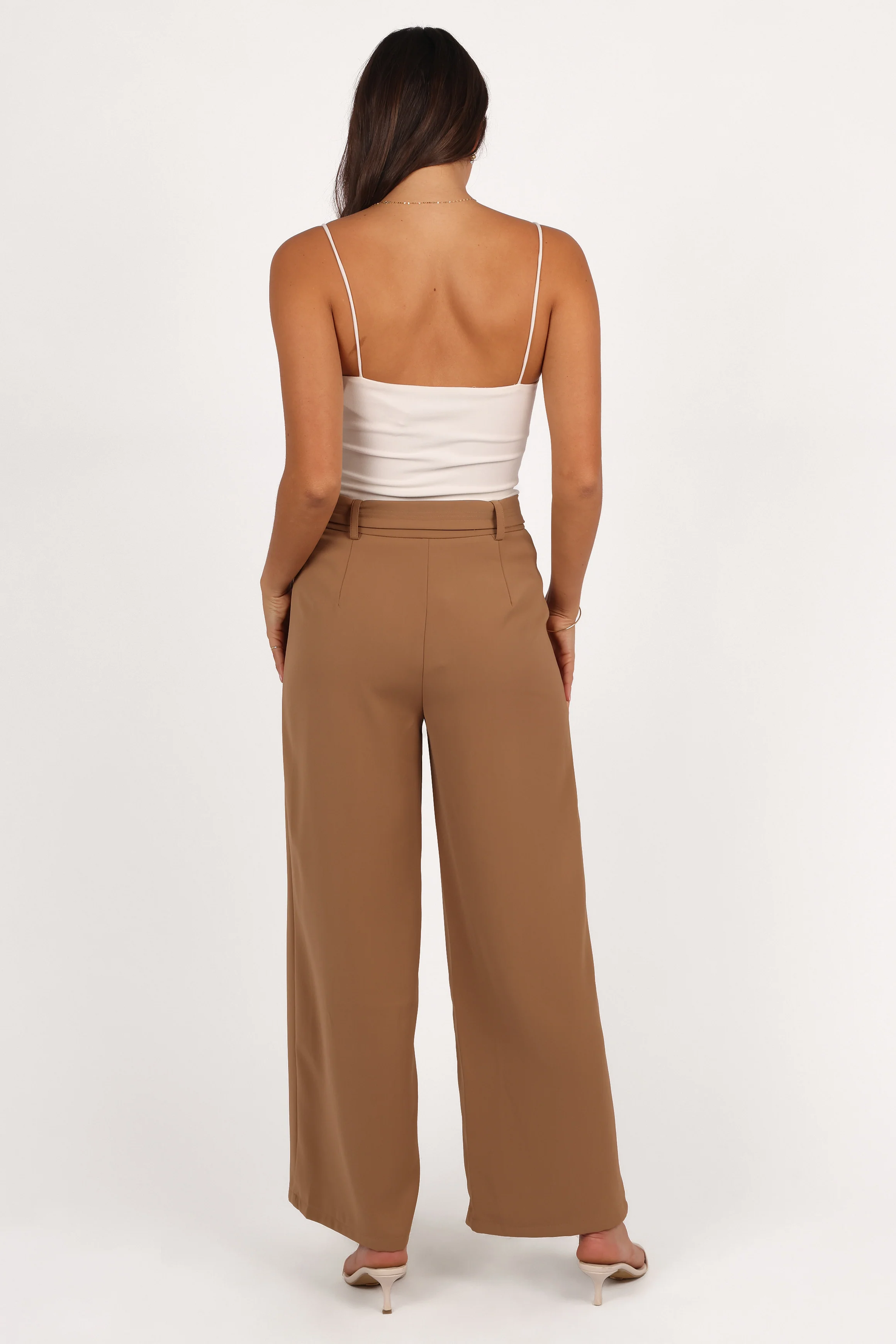 Elaine Belted Pant - Mocha - Image 4