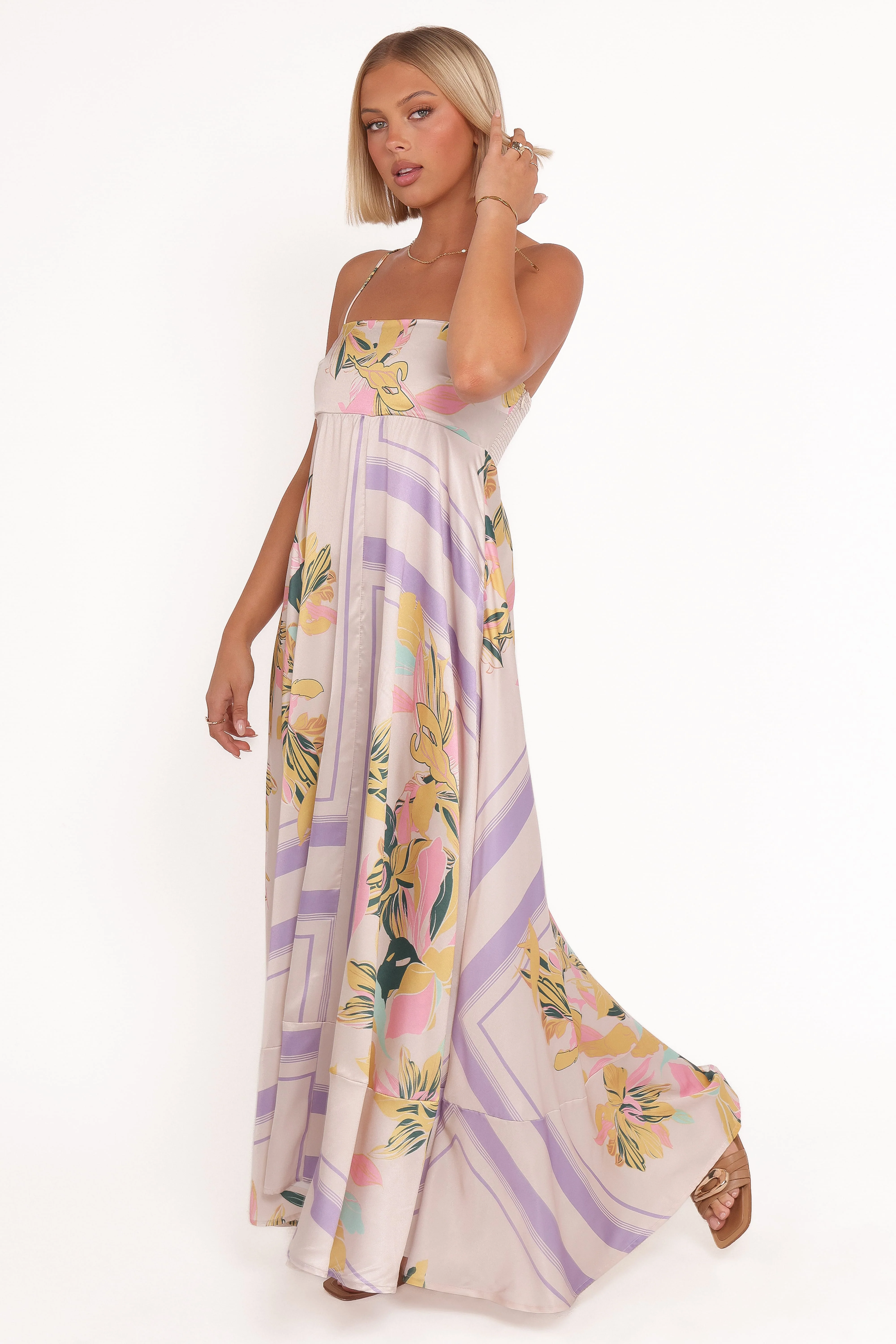 Elanor Maxi Dress - Lavender Print - Image 4