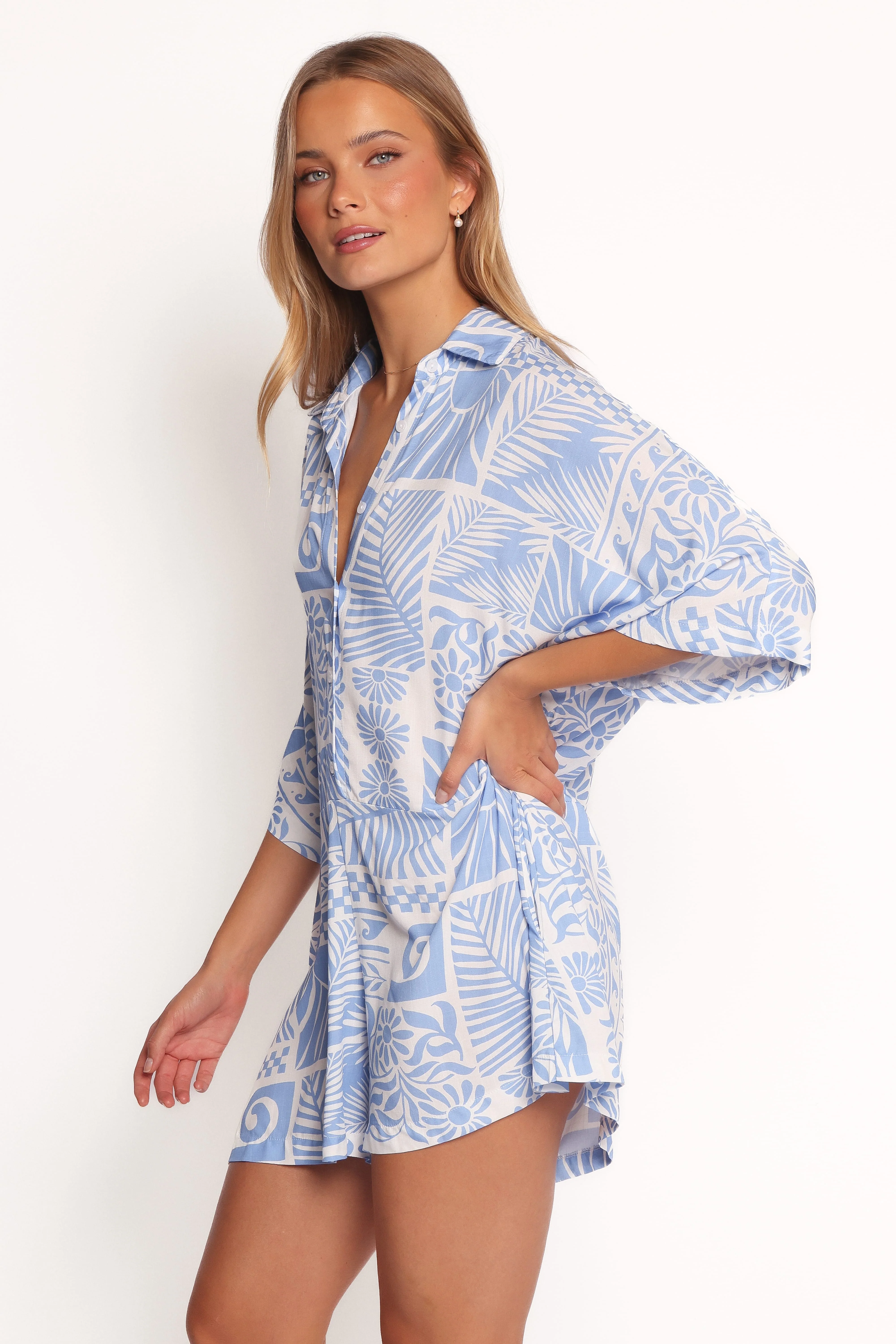 Ellisa Playsuit - Blue Floral - Image 5