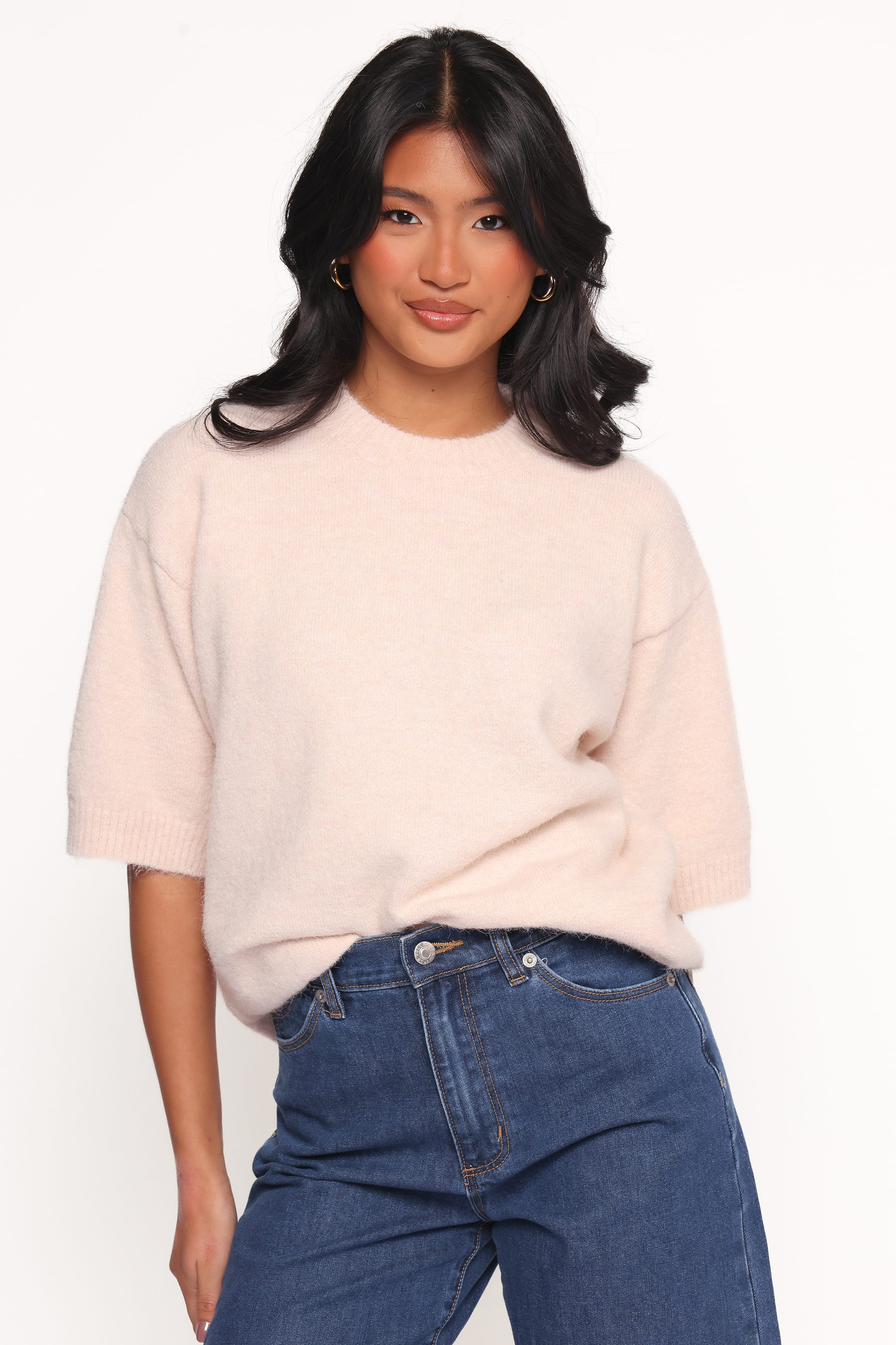 Elmira Knitted Tee - Light Pink - Image 6