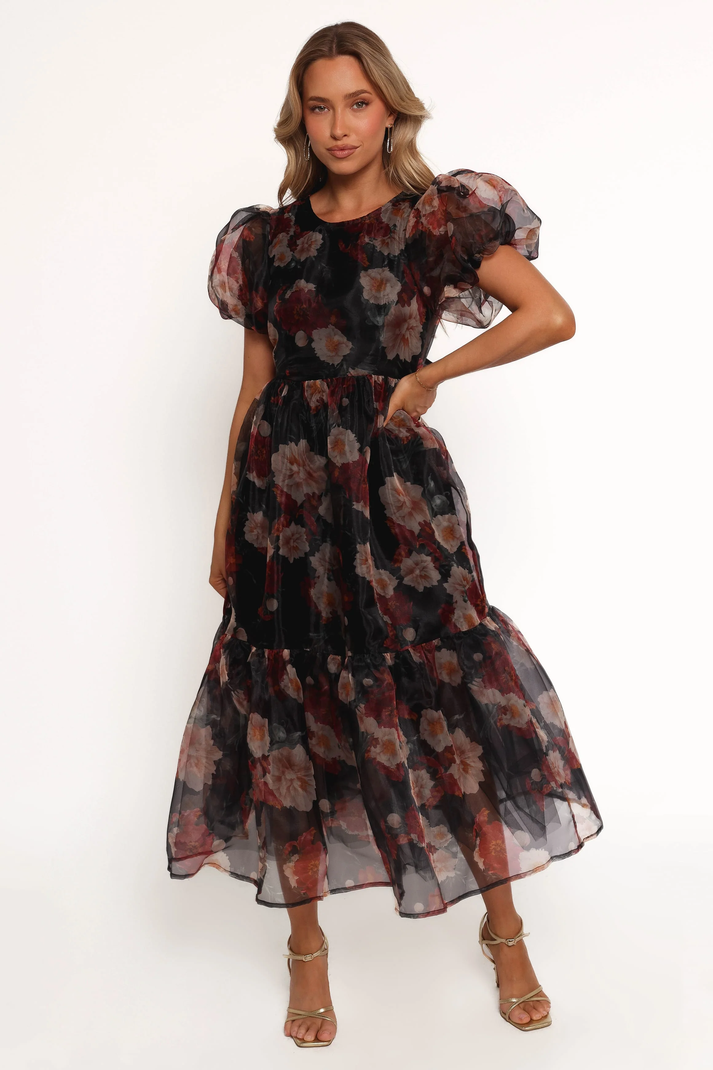 Elspeth Midi Dress - Black Floral - Image 5