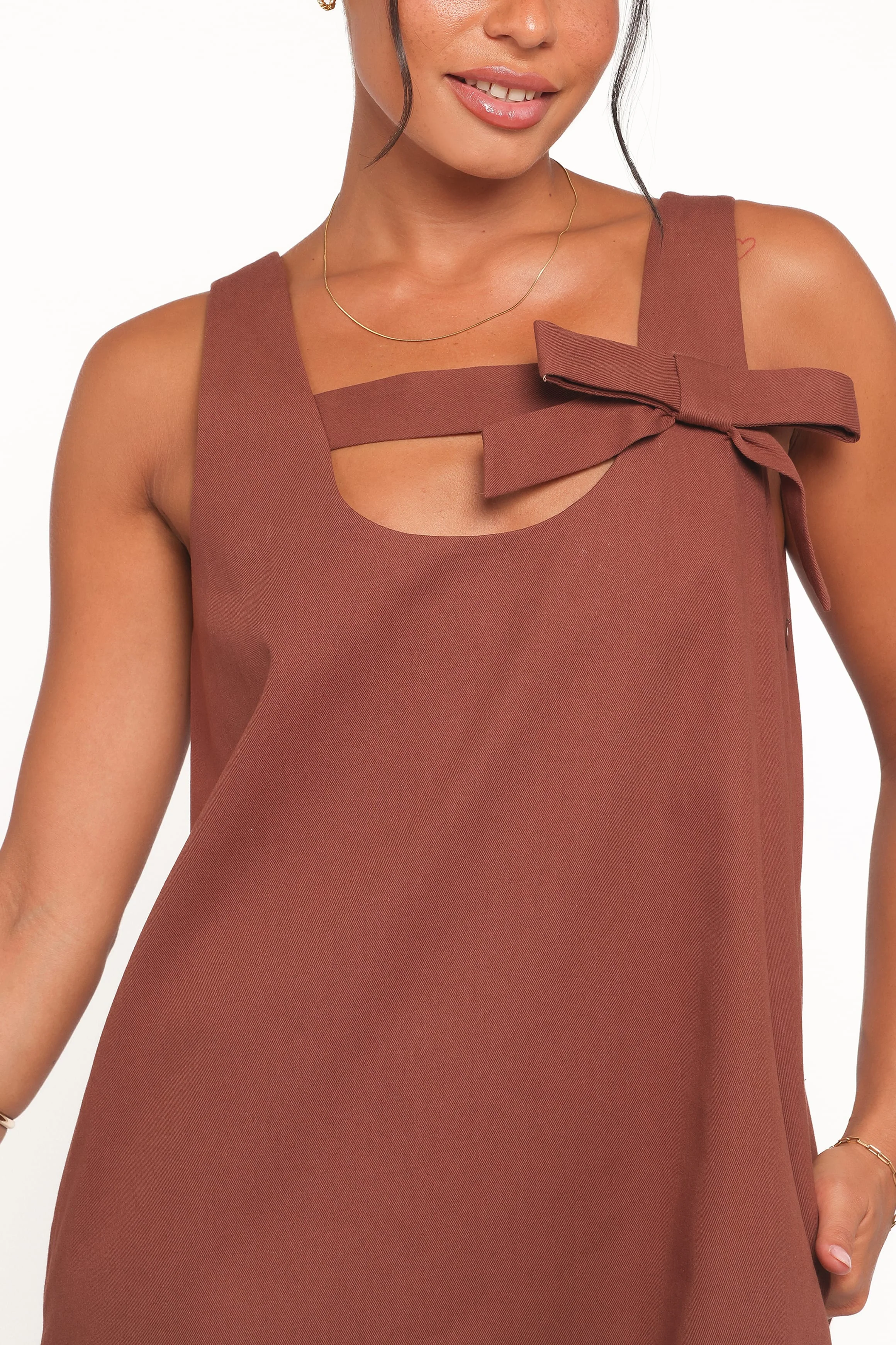 Elyria Mini Dress - Brown - Image 2