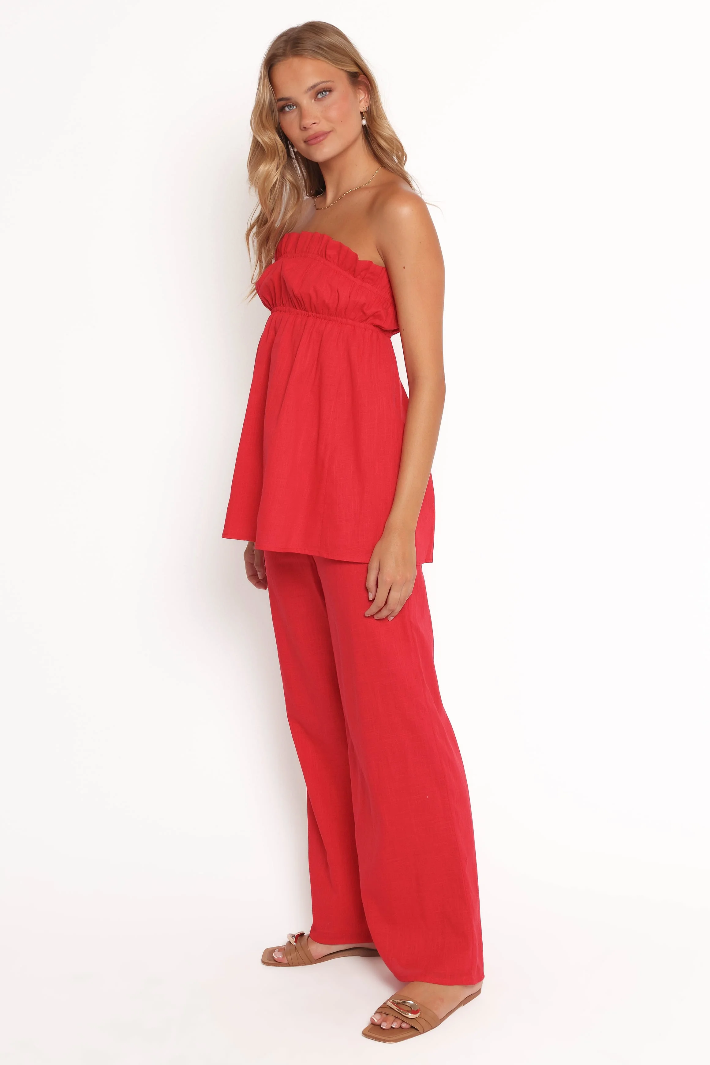 Ember Cotton Pants - Red - Image 5