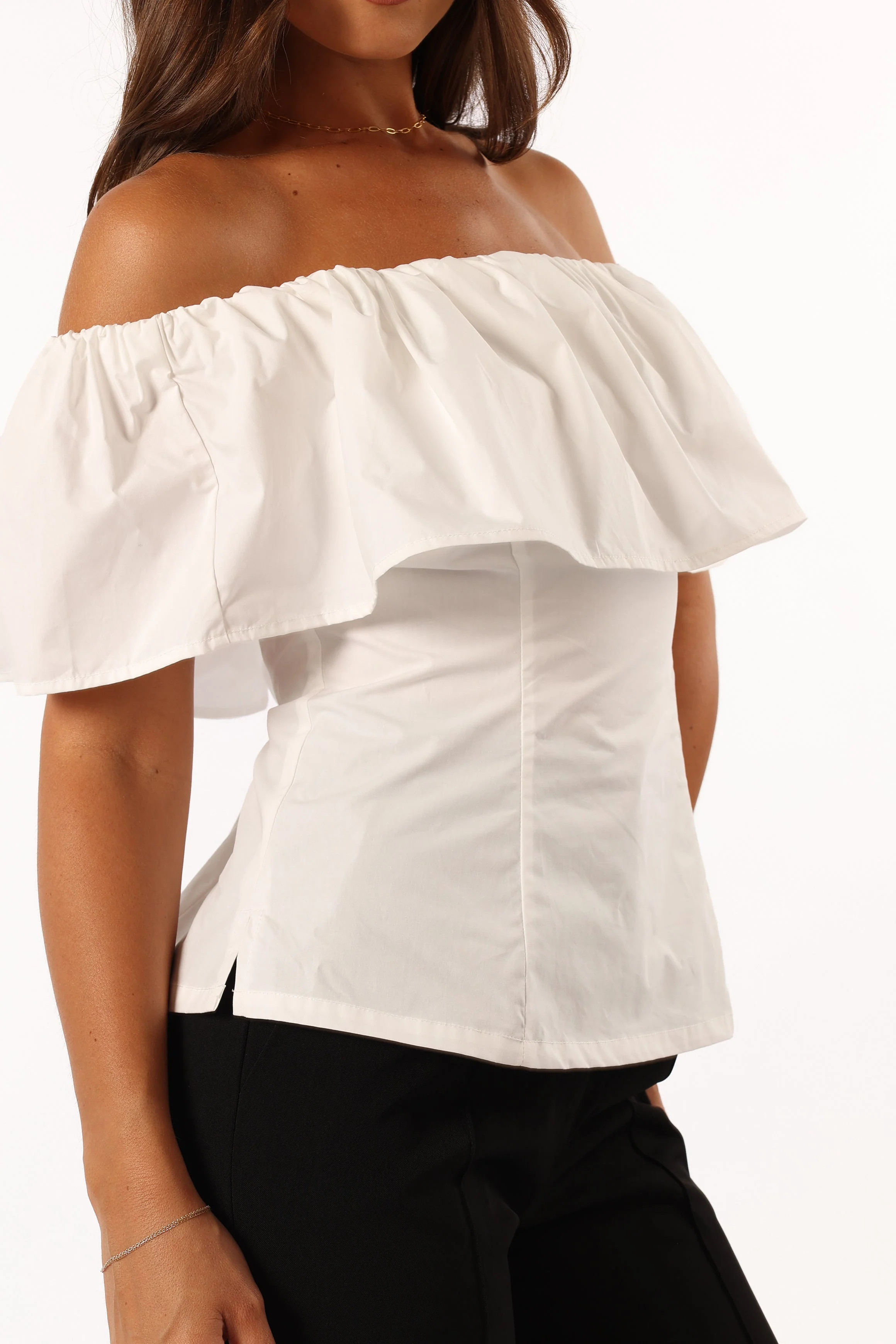 Emery Off The Shoulder Top - White - Image 2